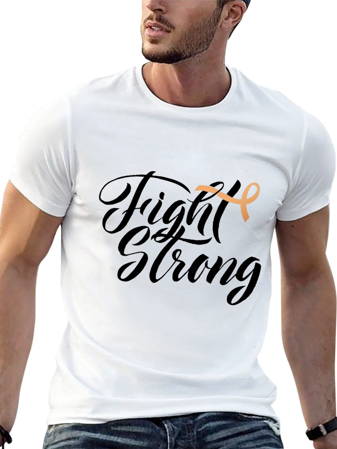 Fight Strong Awareness Ribbon Graphic T-Shirt