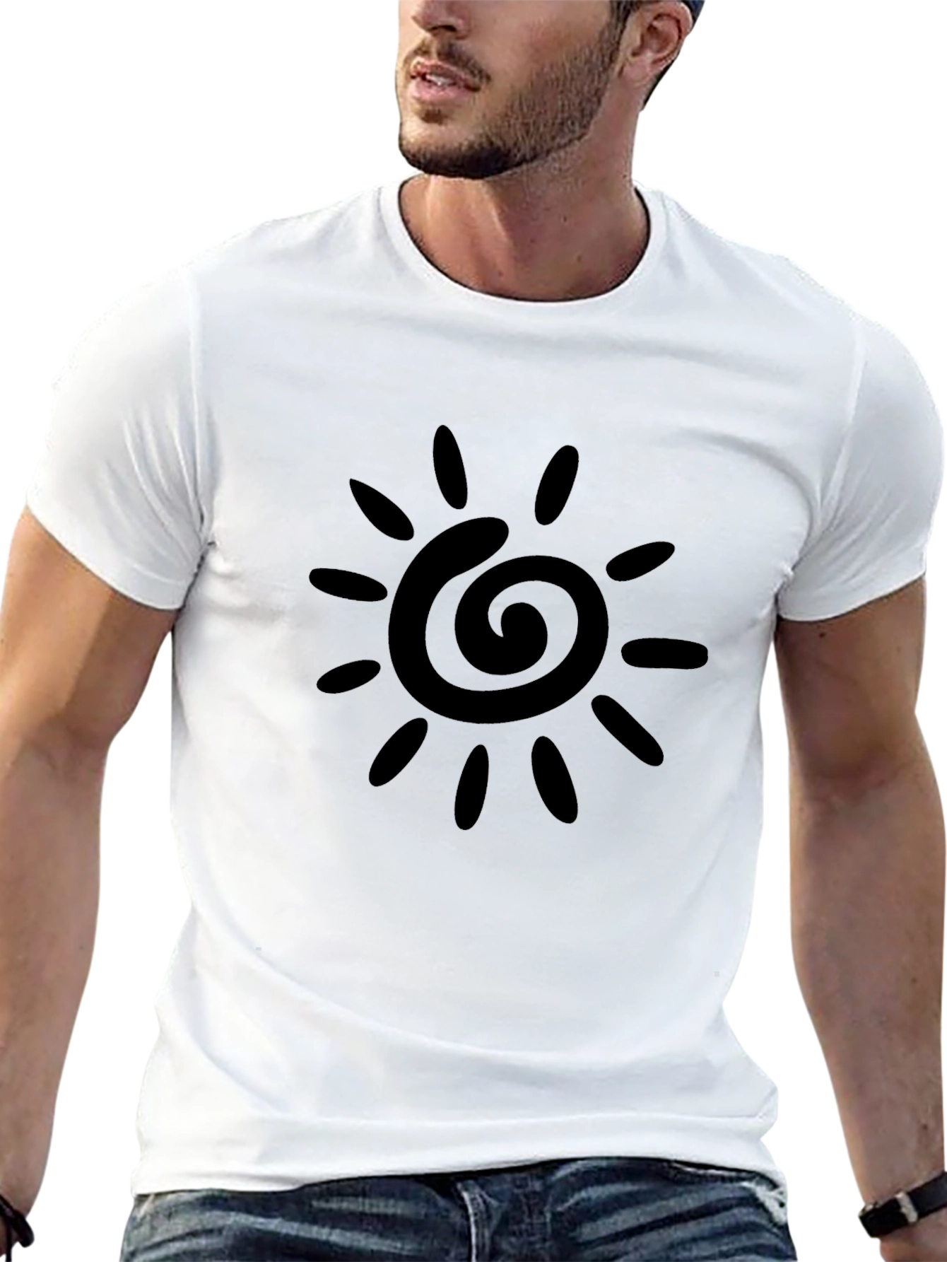 Black Sun Graphic Tee - Stylish & Comfortable
