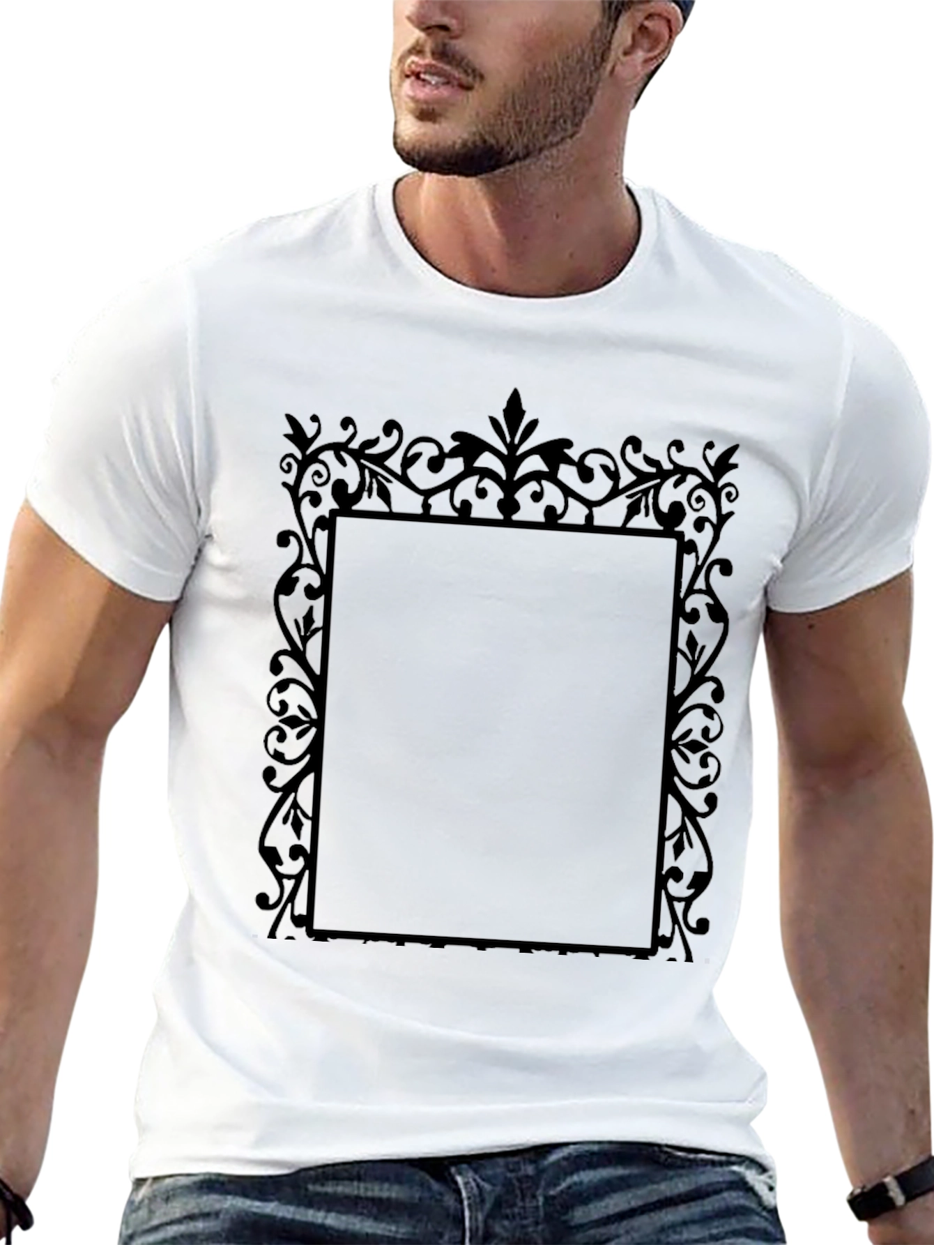 Elegant Framed Black Tee