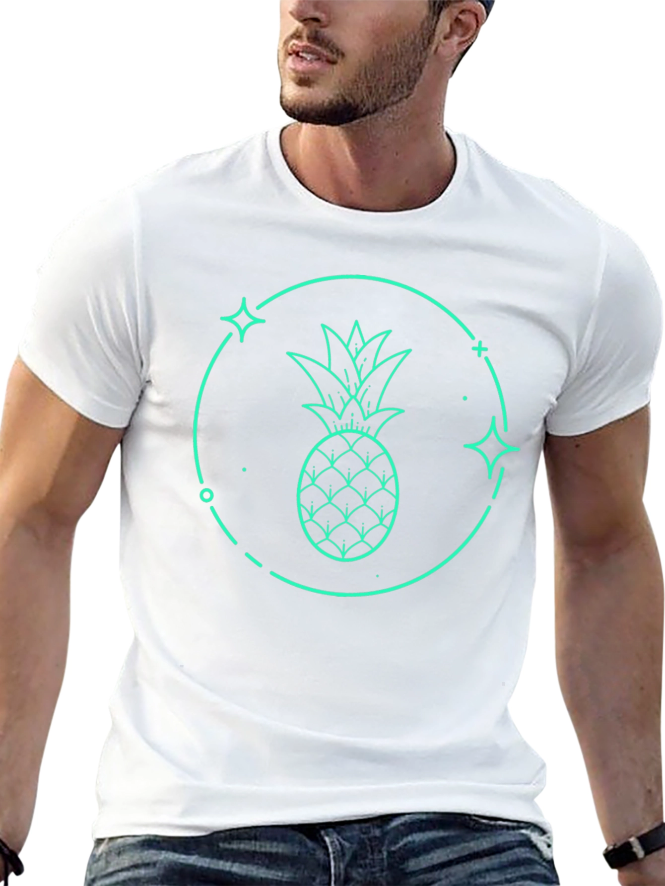 Pineapple Graphic T-Shirt - Black