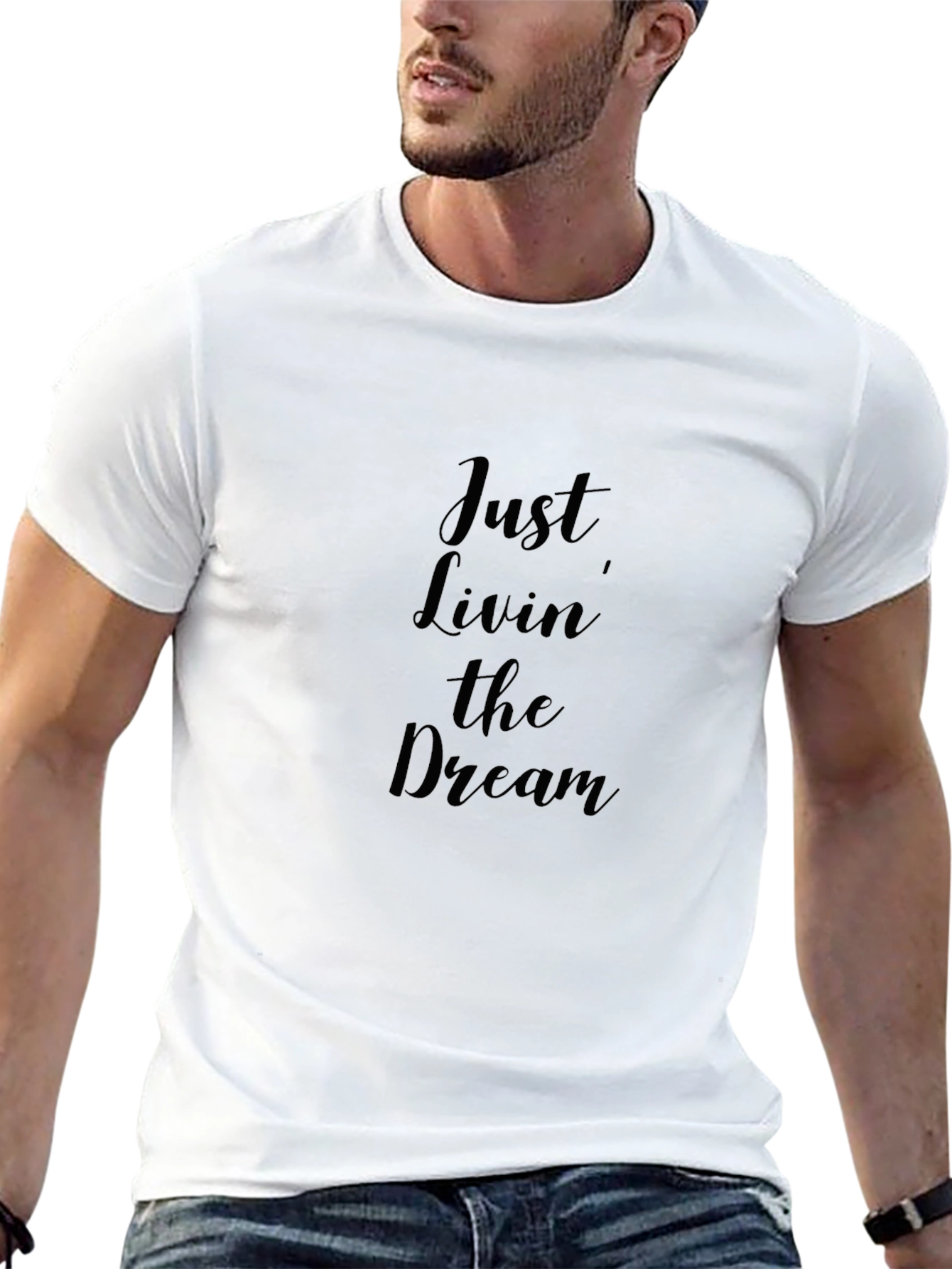 Just Livin the Dream Black Graphic Tee