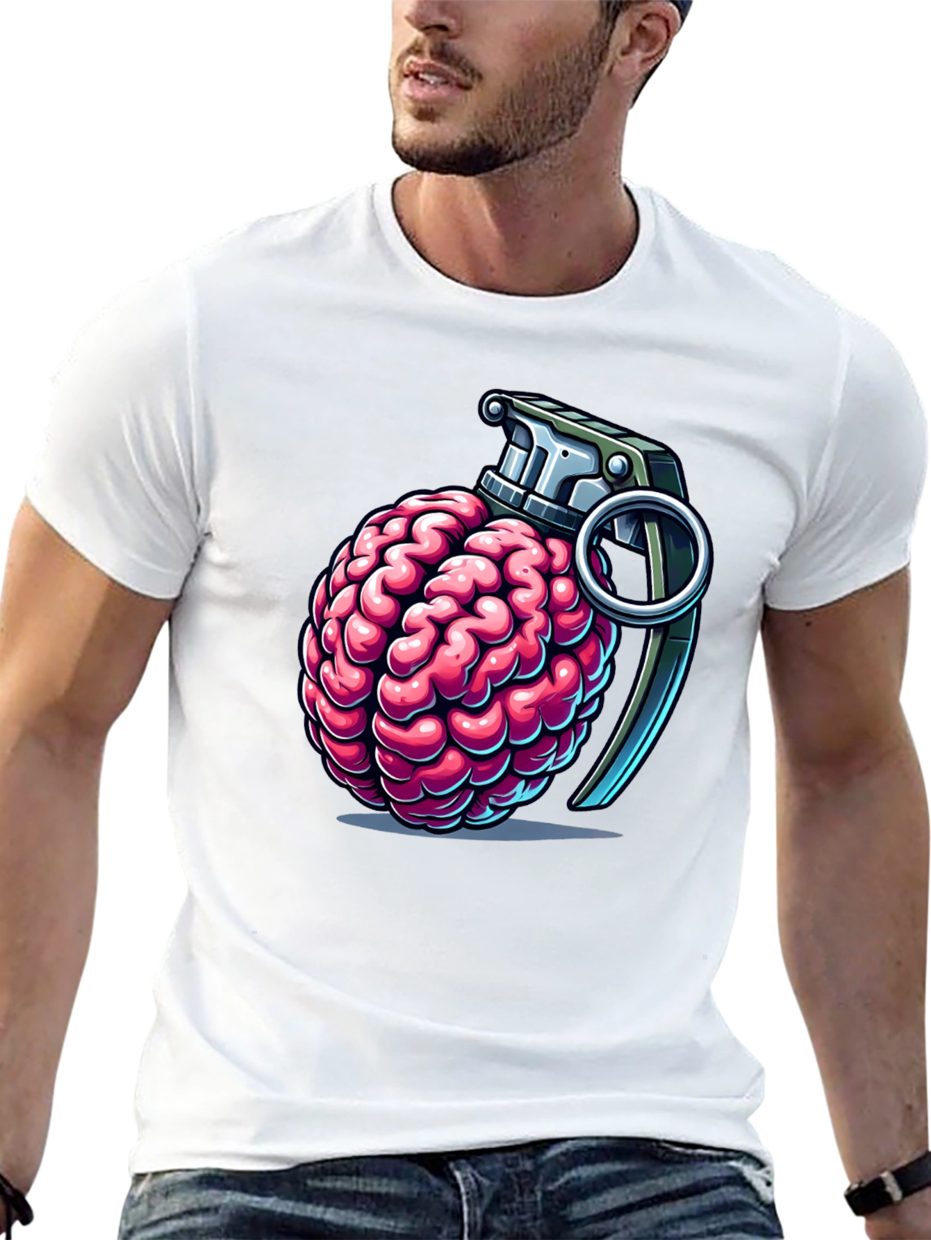 Brain Grenade T-Shirt - Explosive Intellect!