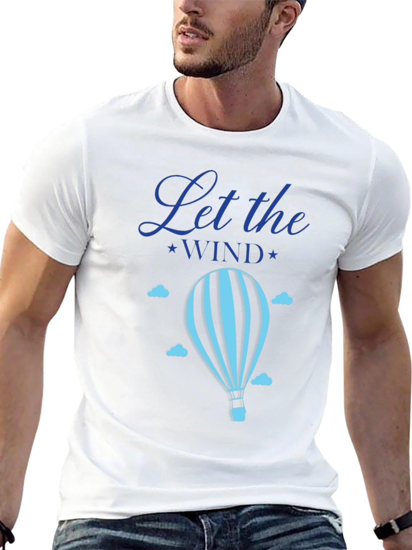 Let the Wind Hot Air Balloon Graphic Tee