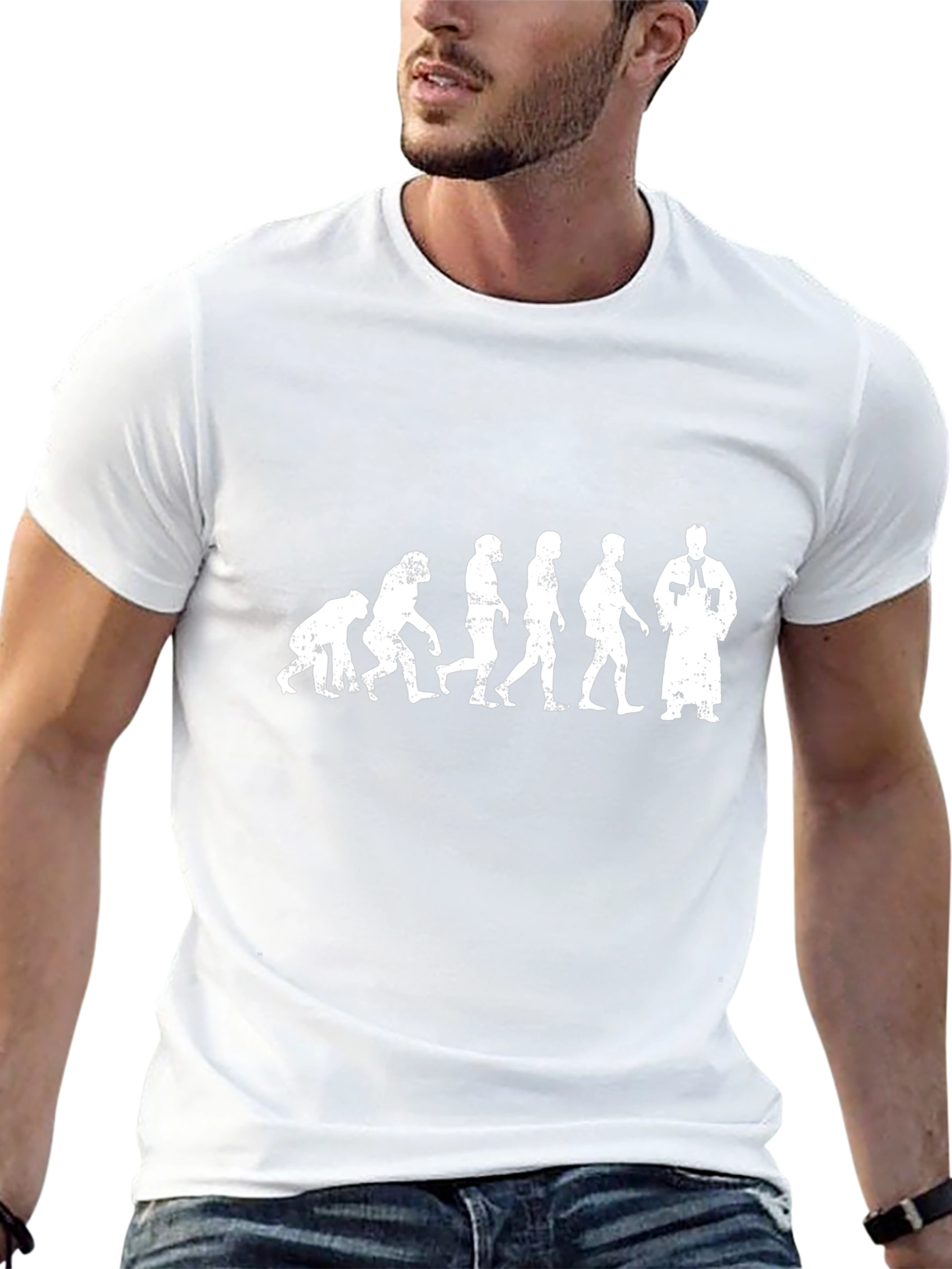 Evolution of Man to Priest T-Shirt