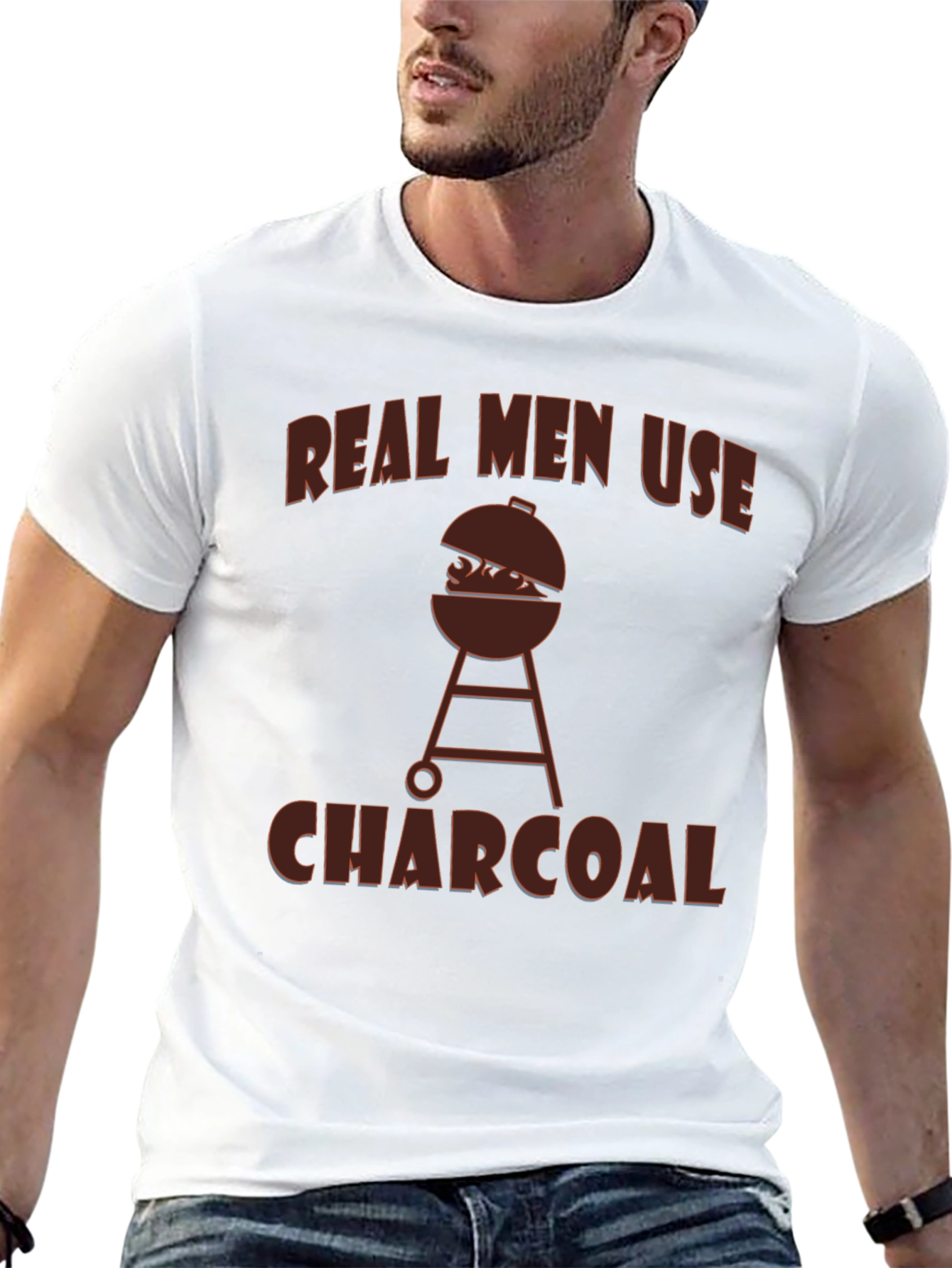 Real Men Use Charcoal BBQ T-Shirt