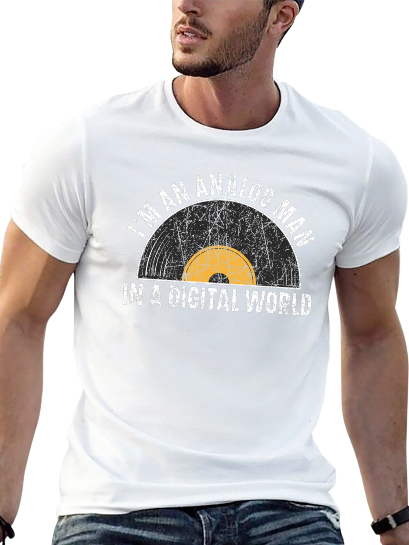 Analog Man Digital World Graphic Tee