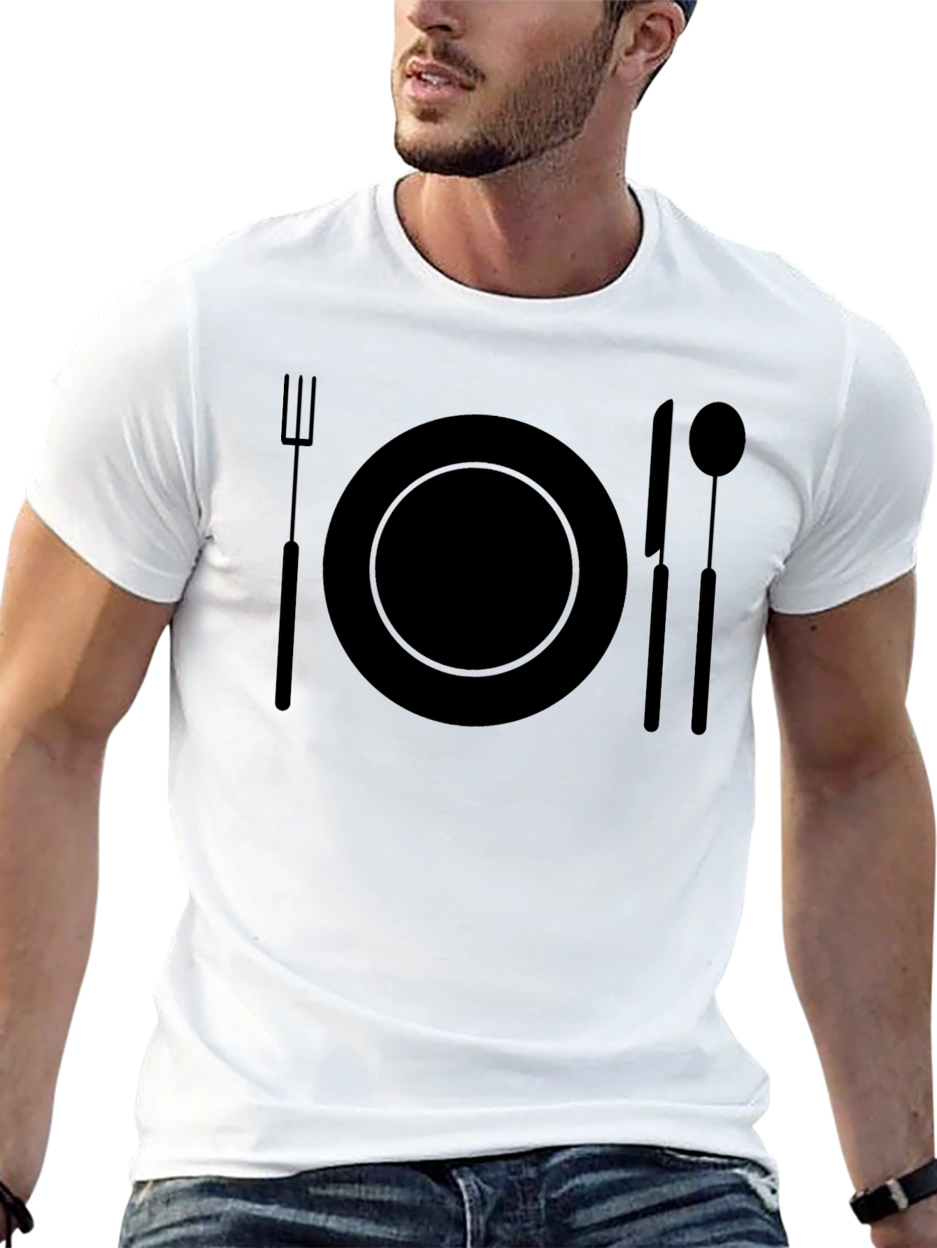 Dinner Time T-Shirt - Black Graphic Tee
