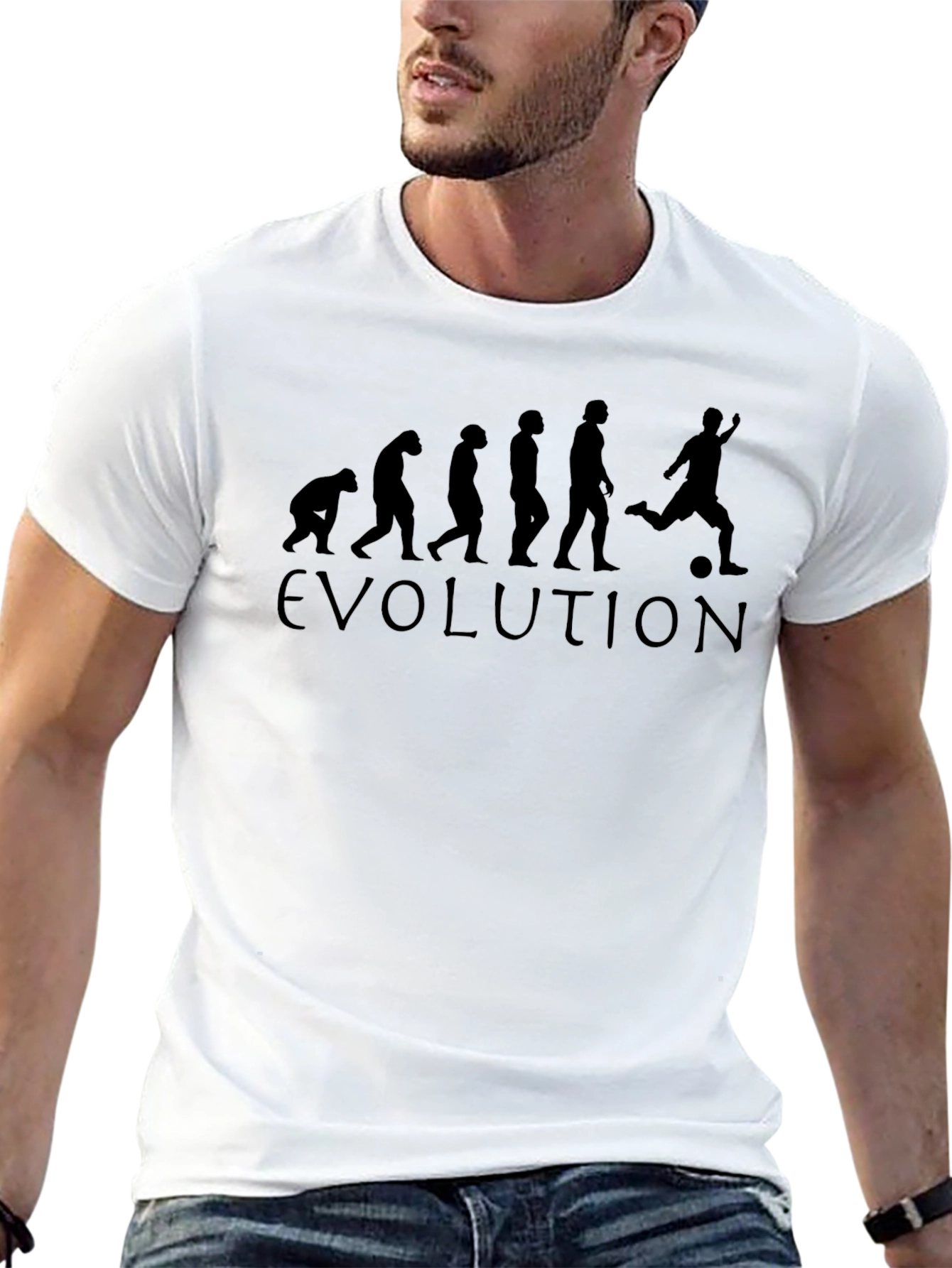 Evolution Soccer T-Shirt - Black Cotton Tee