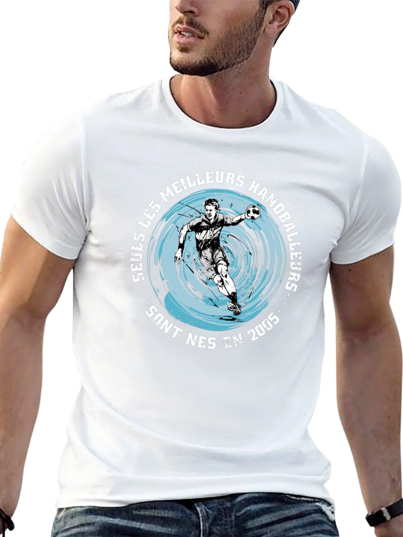 Handball Player Graphic T-Shirt - Born in 2005