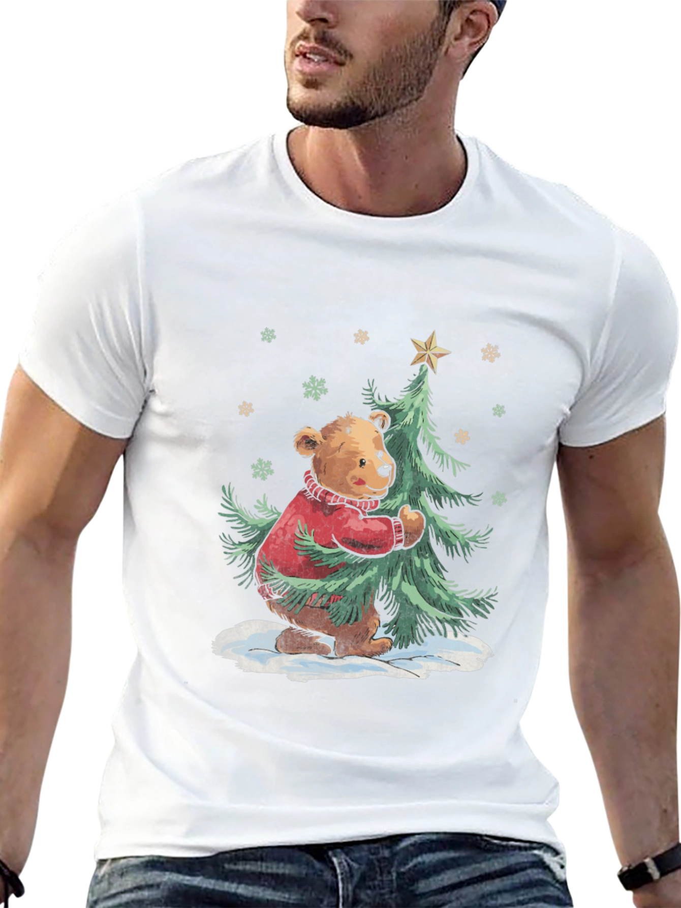 Festive Bear Christmas Tree T-Shirt