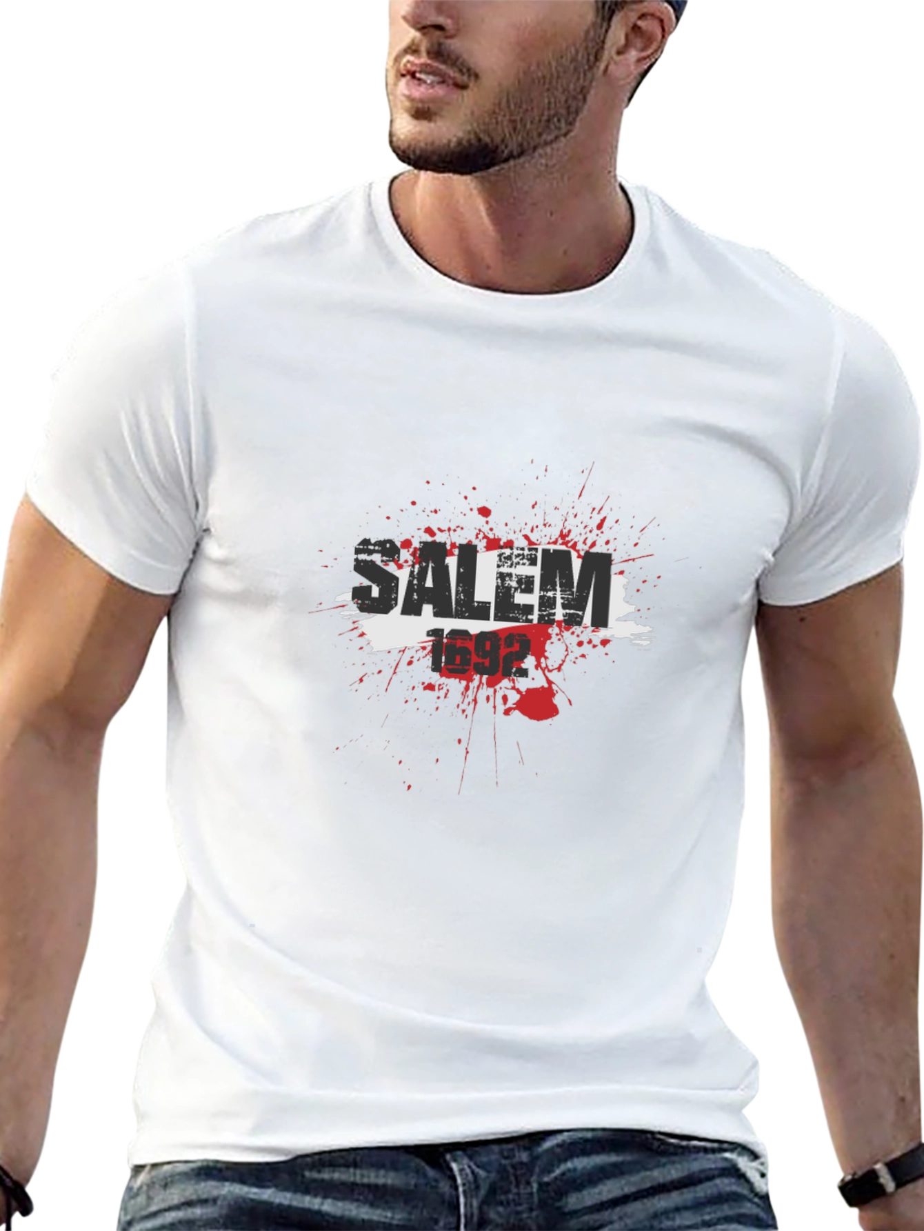 Salem 1692 Mens Black Graphic T-Shirt