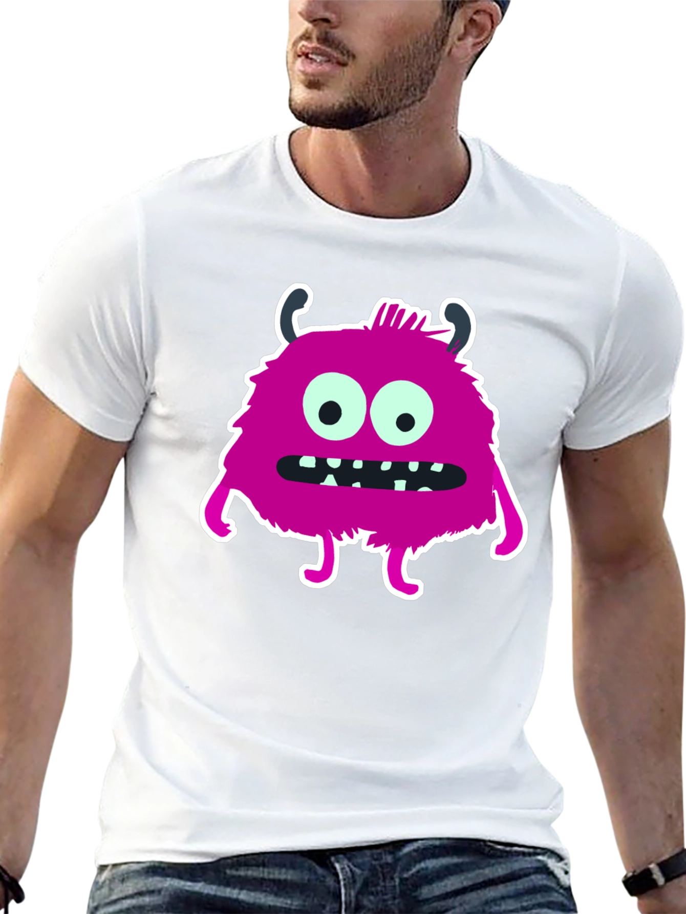 Monster Graphic T-Shirt - Black