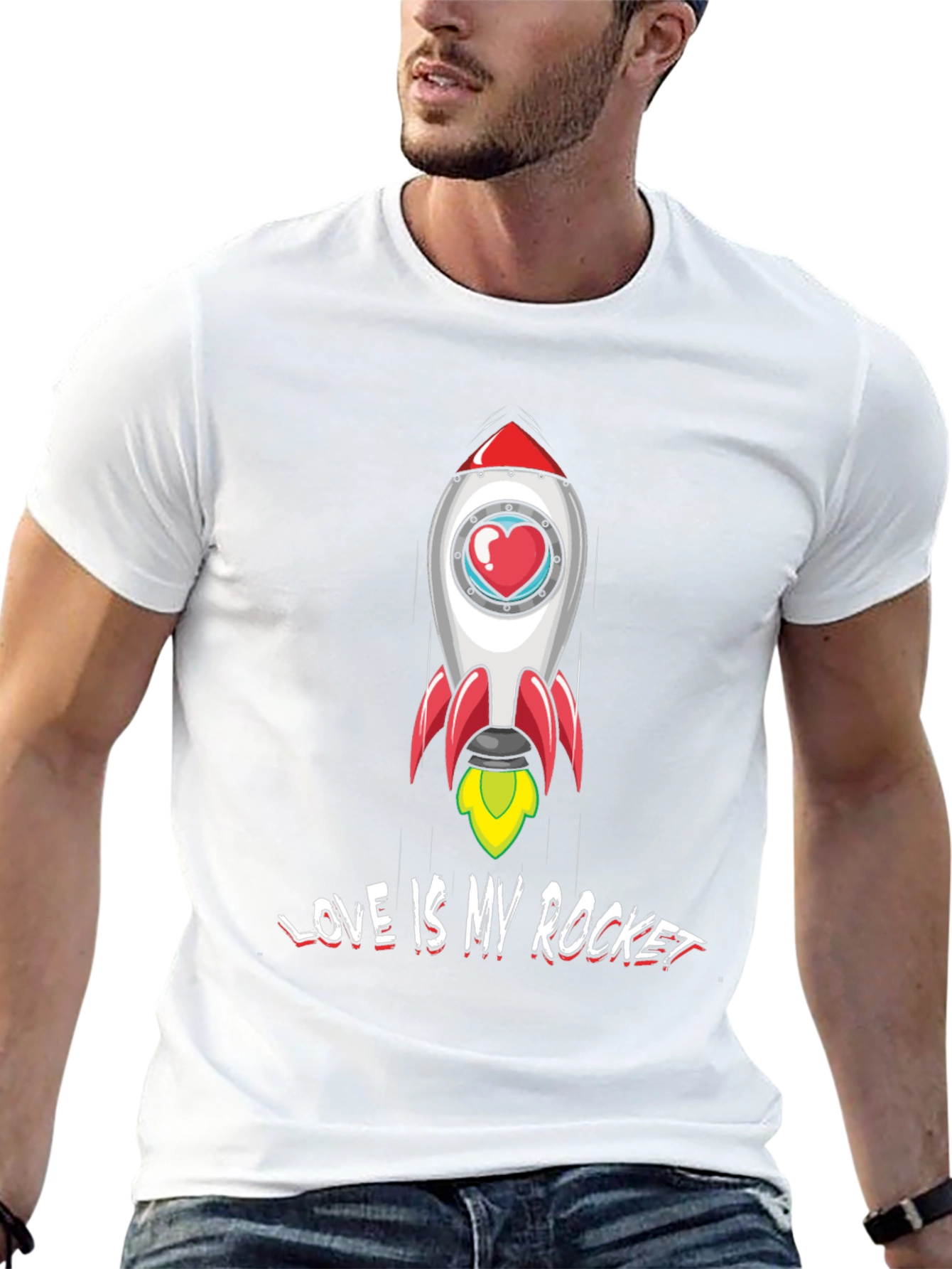 Love is My Rocket Graphic Tee - Unisex