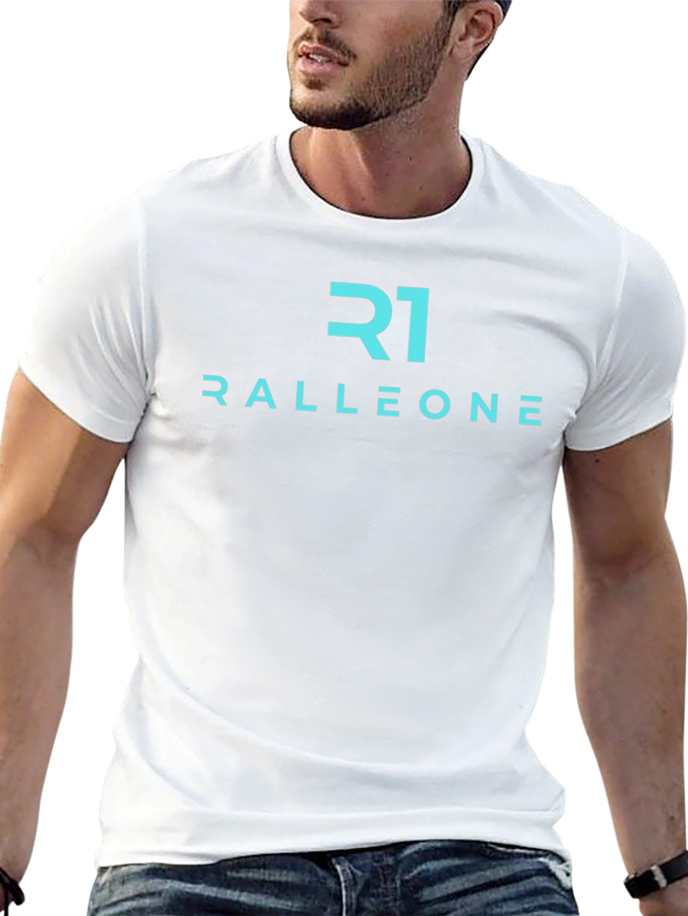 Ralleone Black Tee - Modern Graphic Print