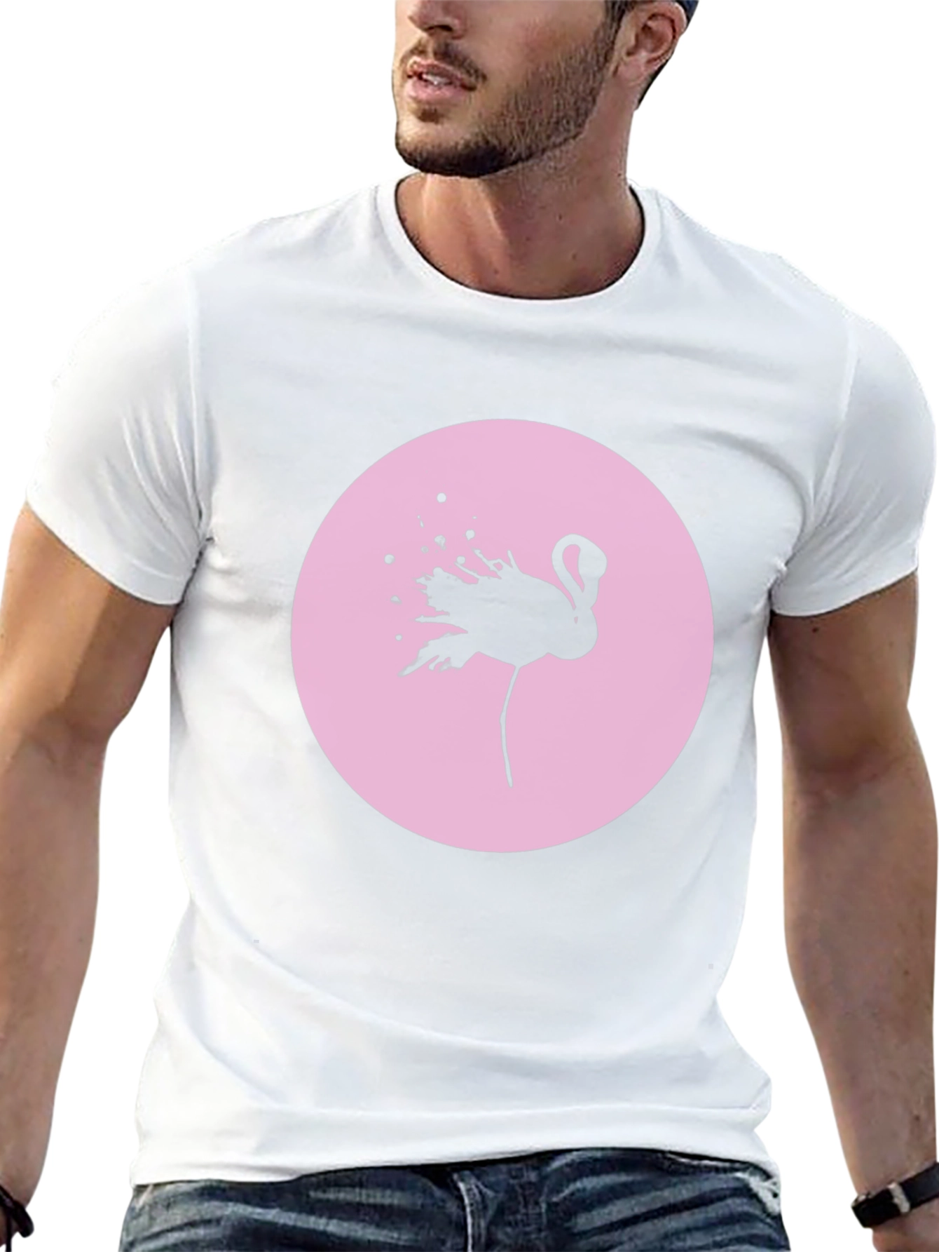 Flamingo Graphic Tee - Black