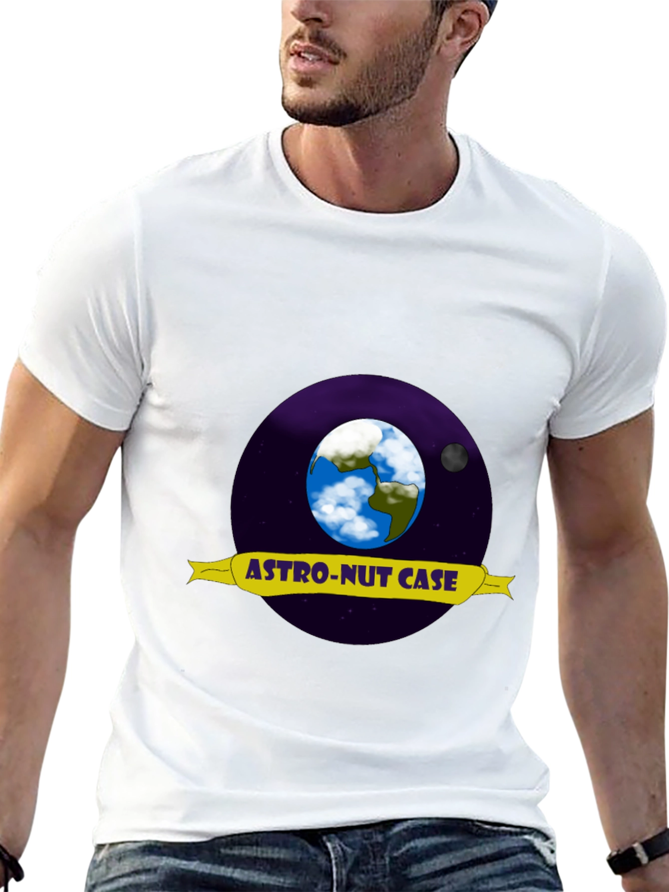 Astro-Nut Case Graphic T-Shirt - Outer Space Design