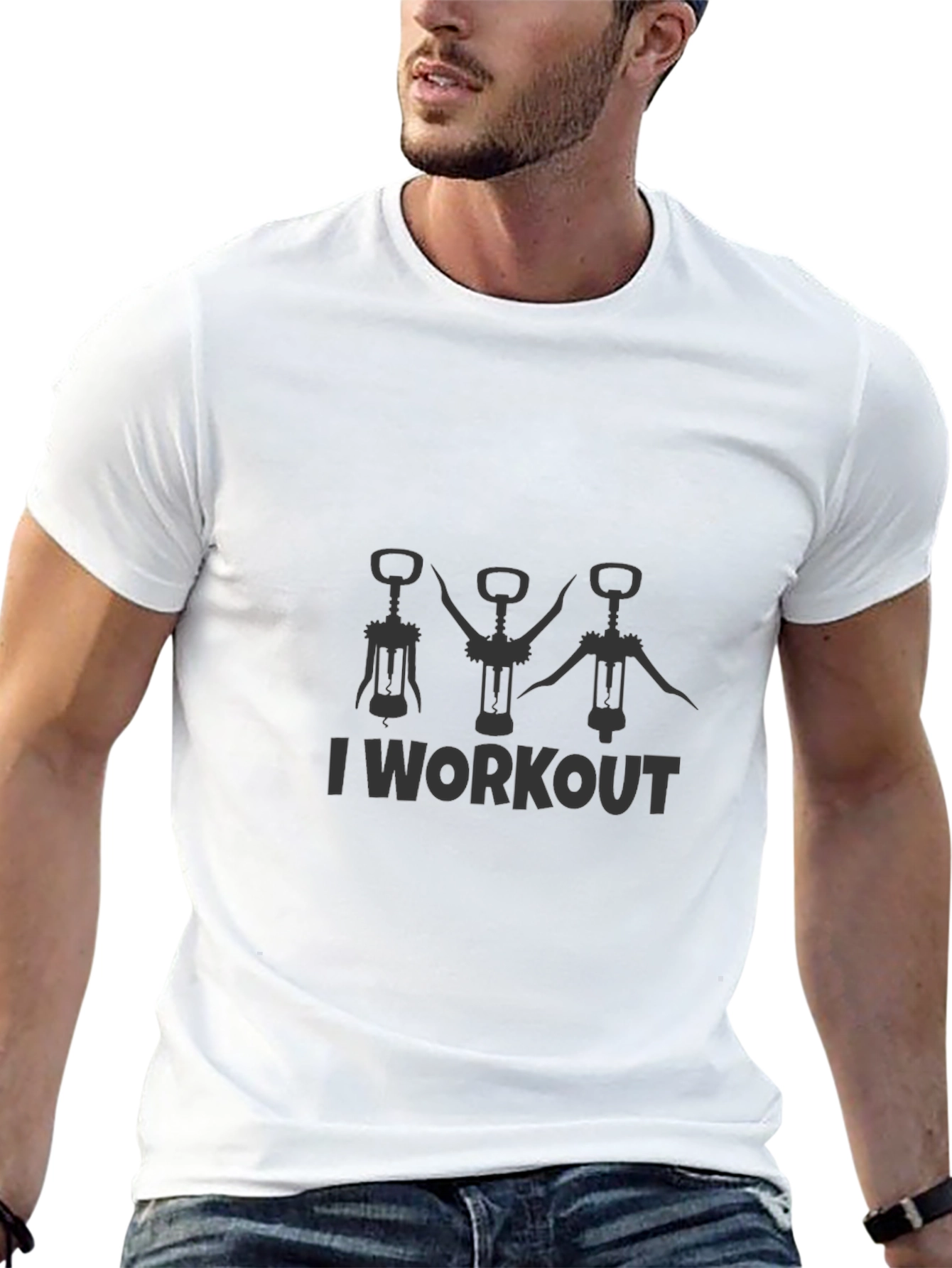 I Workout Wine Opener T-Shirt