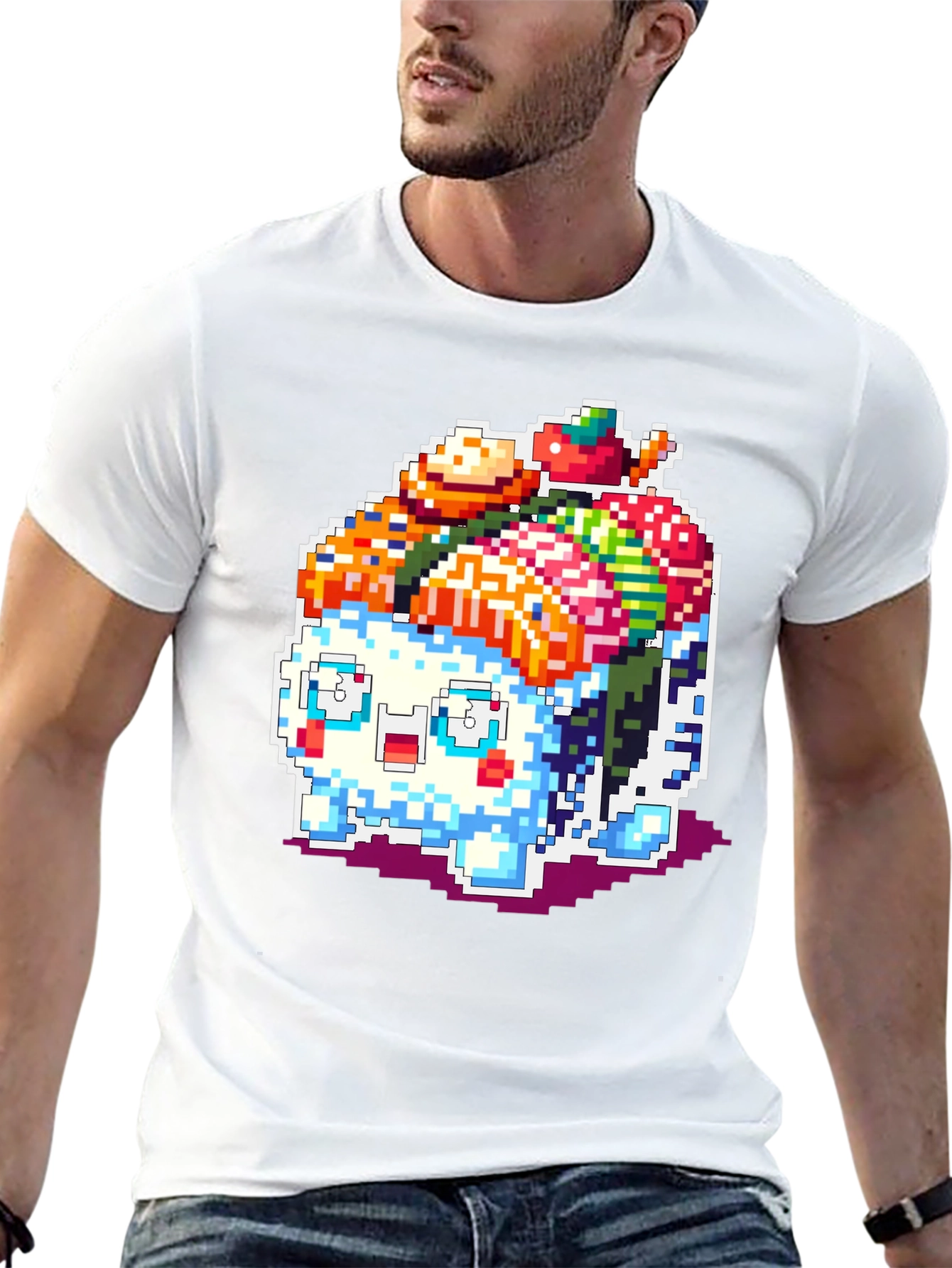 Sushi Monster Pixel Art T-Shirt