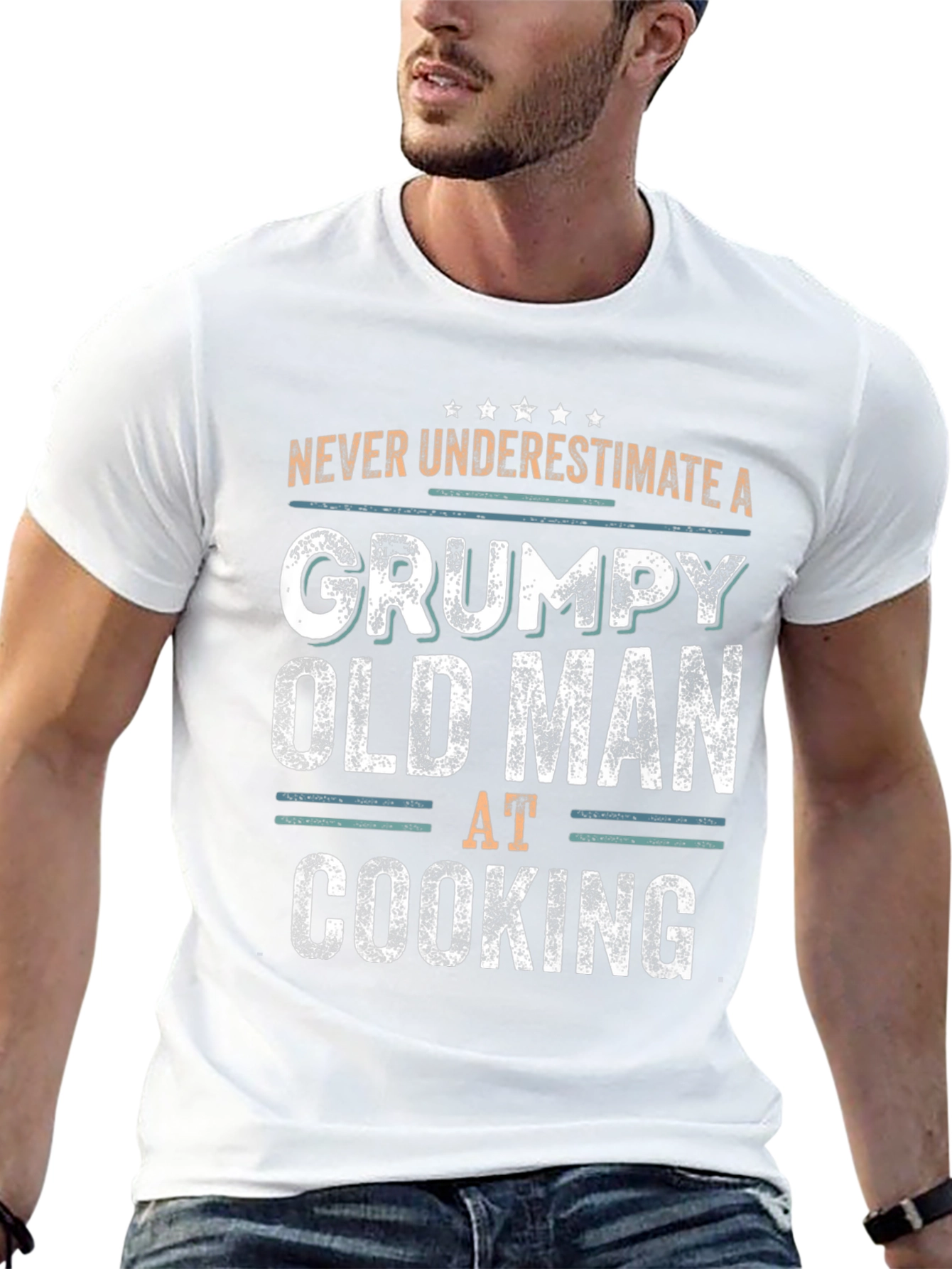 Grumpy Old Man Cooking T-Shirt - Funny Chef Gift