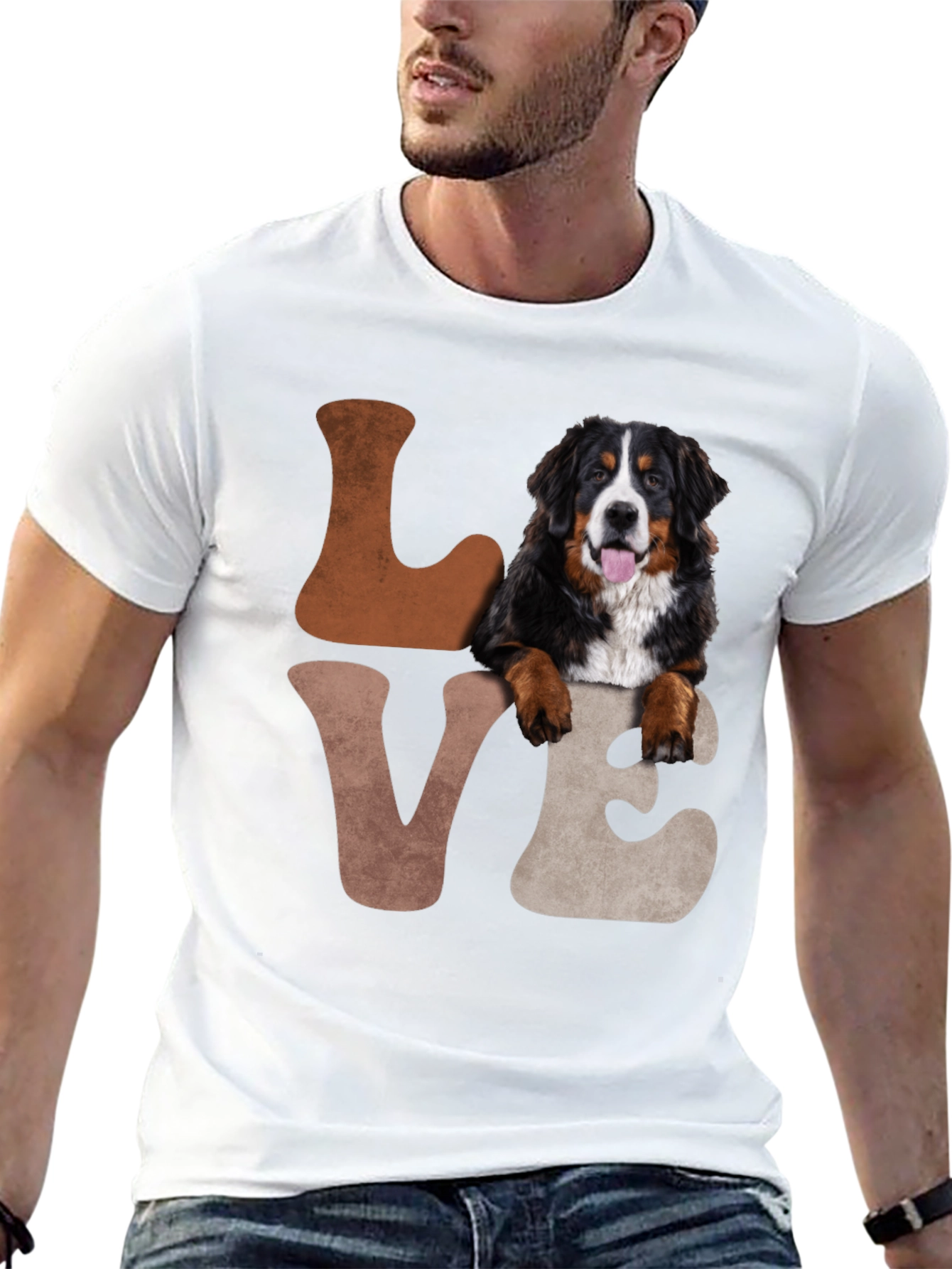 Bernese Mountain Dog Love T-Shirt Dog Lover Tee