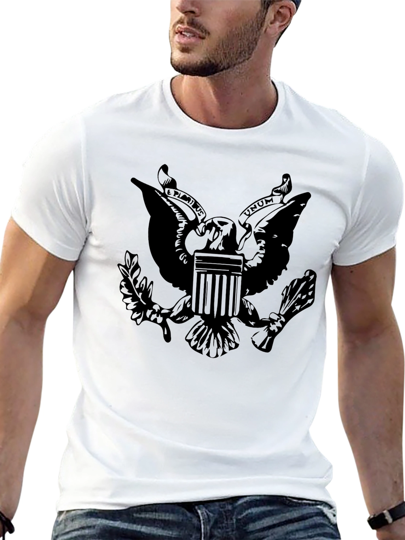 Black Eagle Crest Graphic T-Shirt