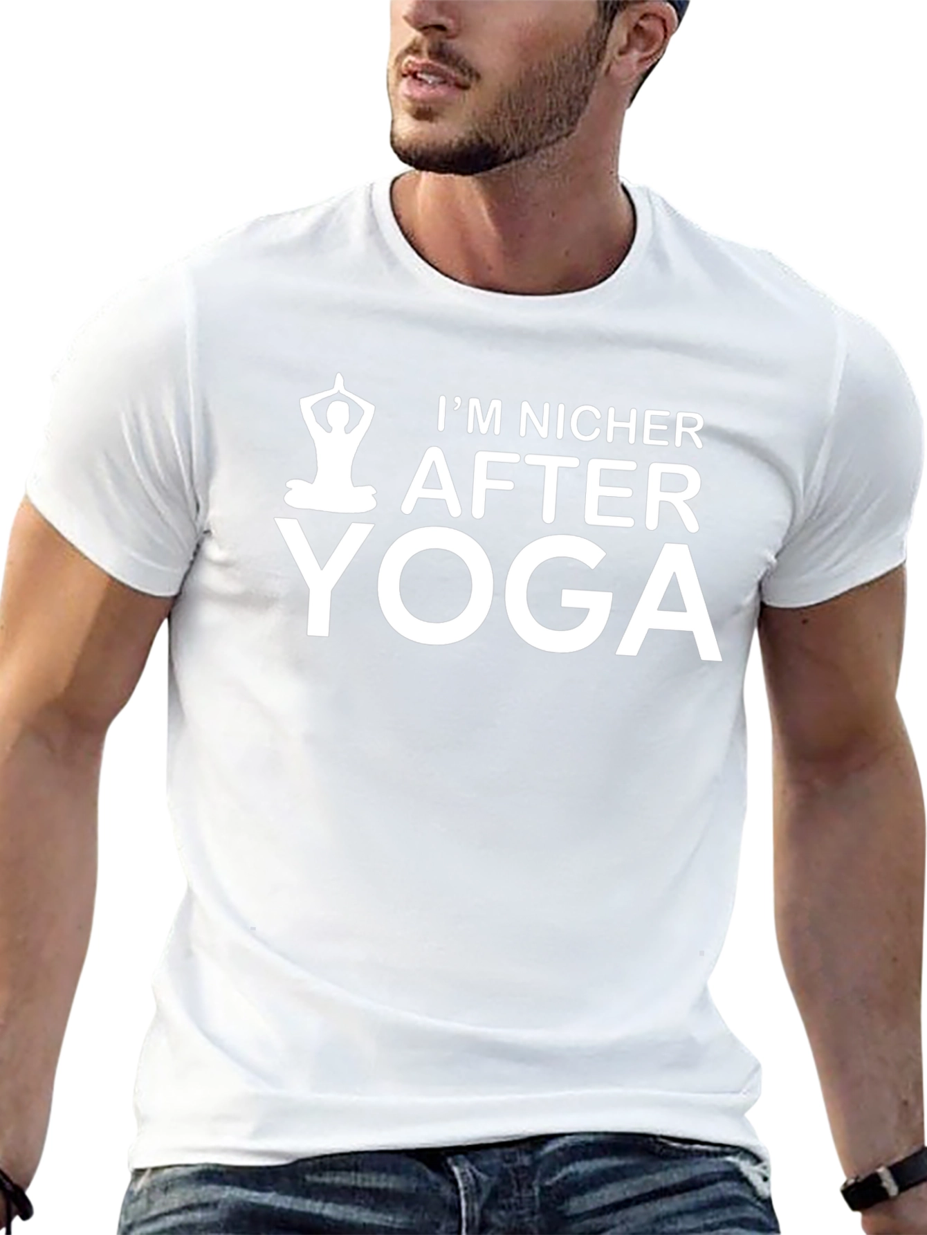 Im Nicer After Yoga Black Graphic Tee