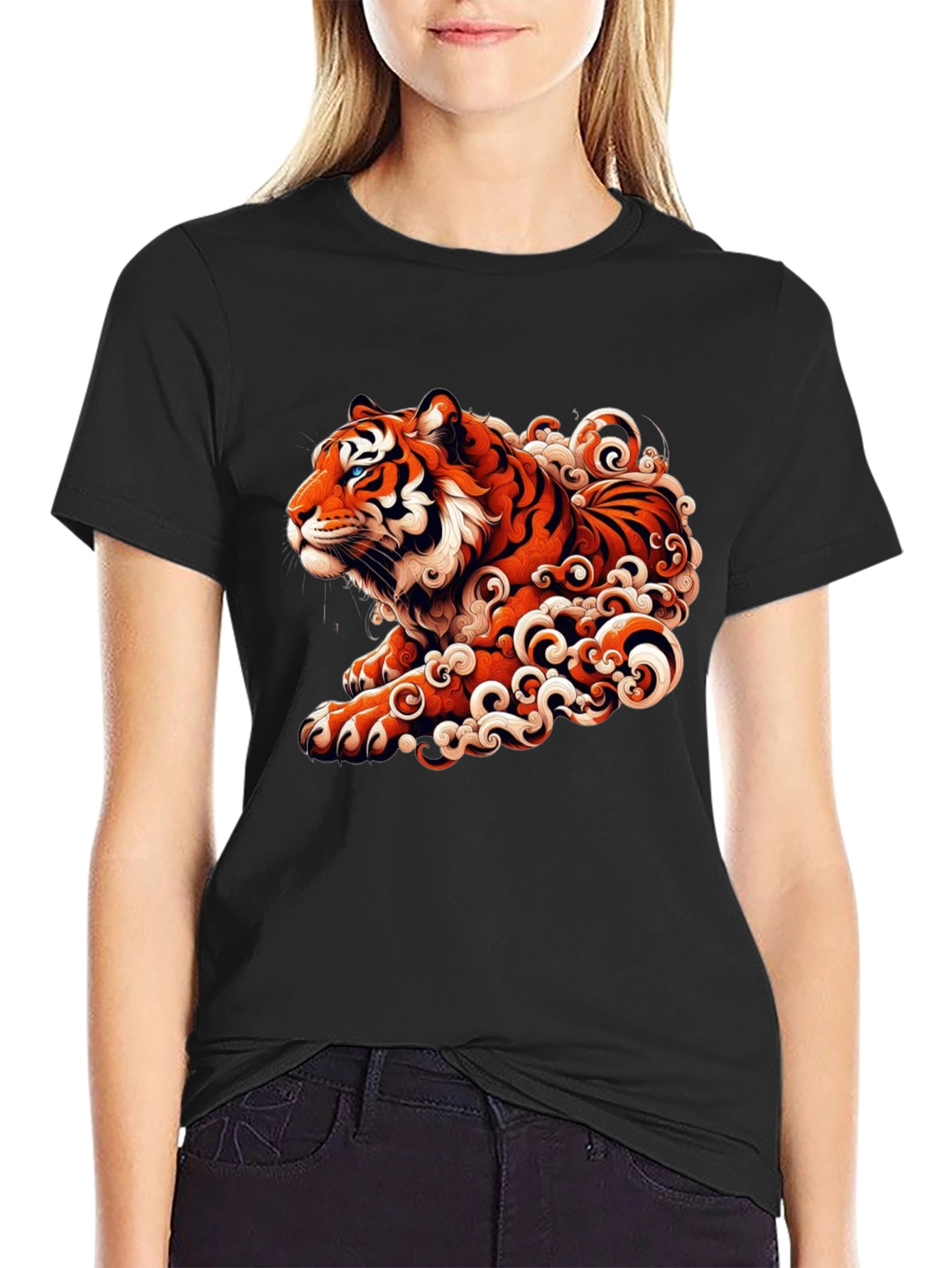 Tiger Graphic Black T-Shirt