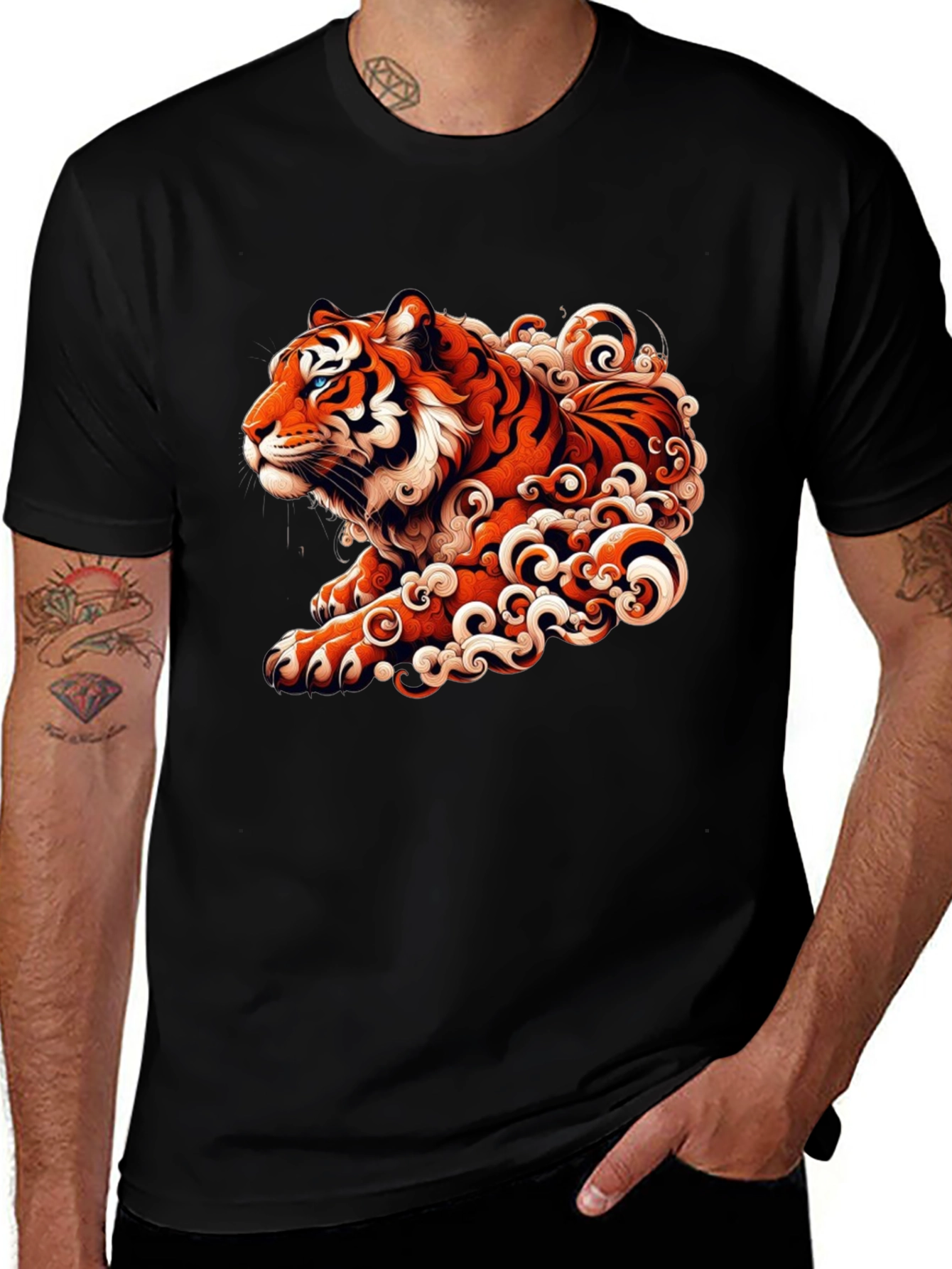 Tiger Graphic Black T-Shirt