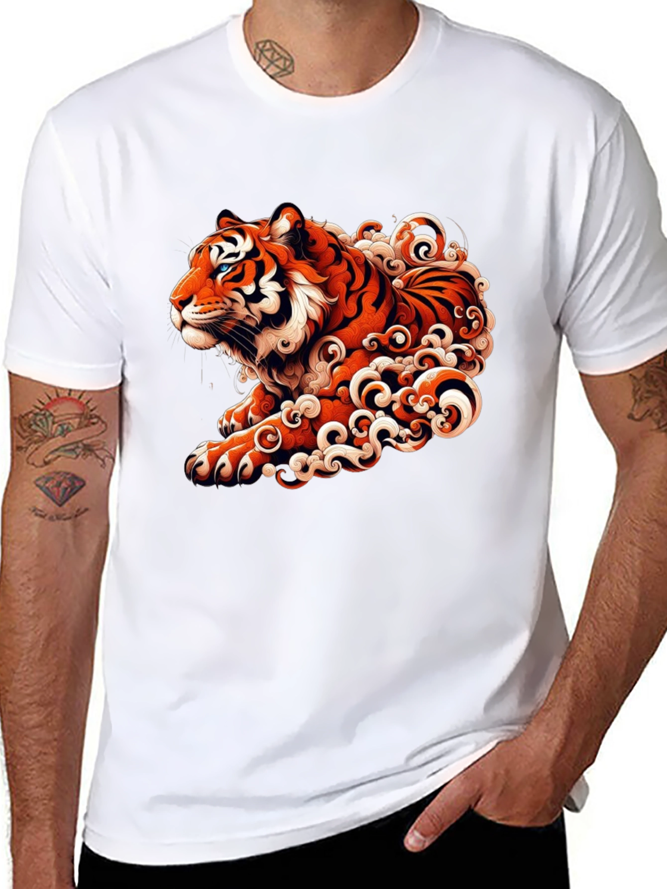 Tiger Graphic Black T-Shirt