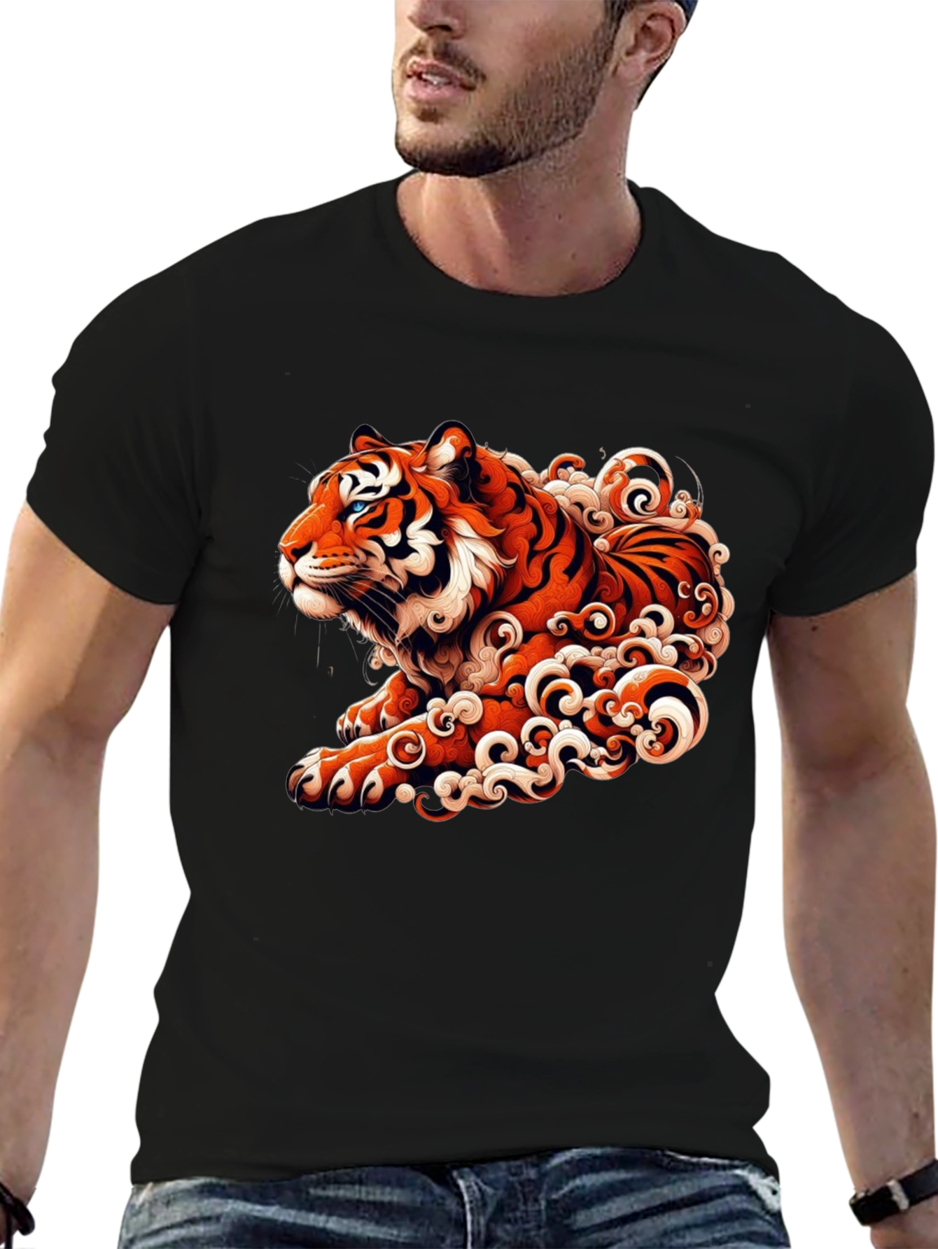 Tiger Graphic Black T-Shirt