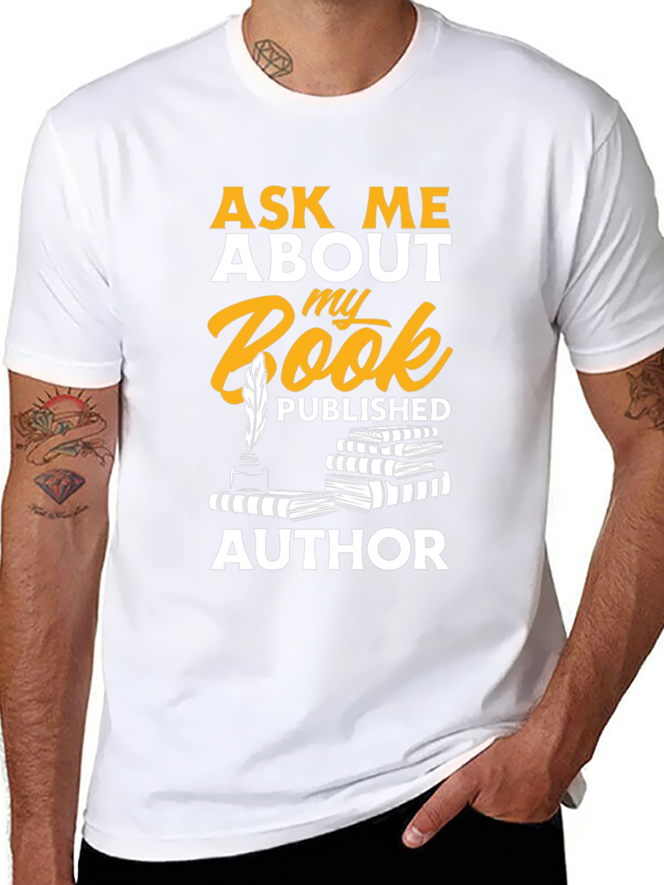 Ask Me About My Book Author T-Shirt