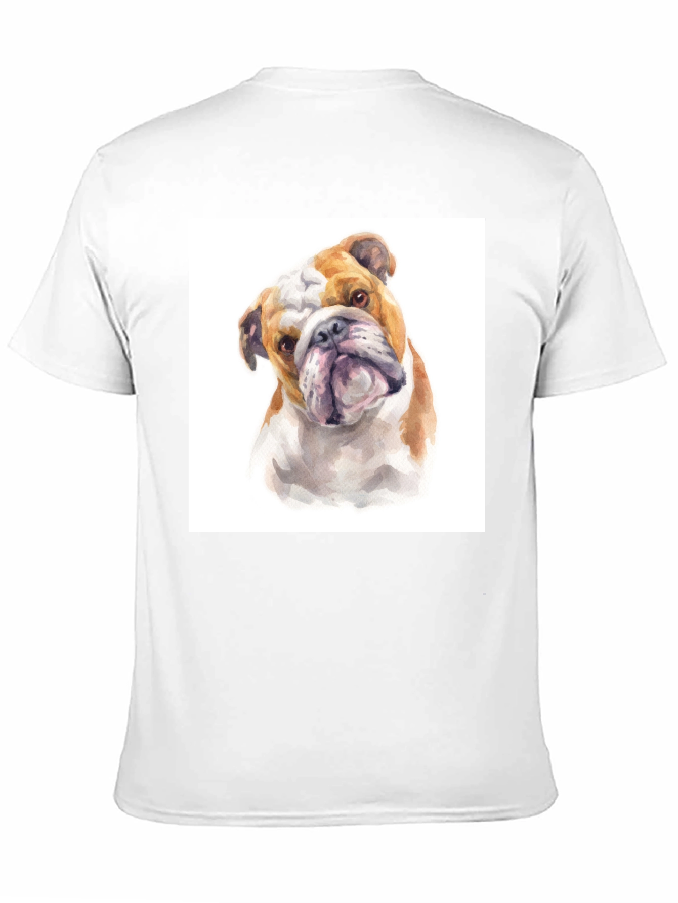 Bulldog Watercolor Graphic T-Shirt
