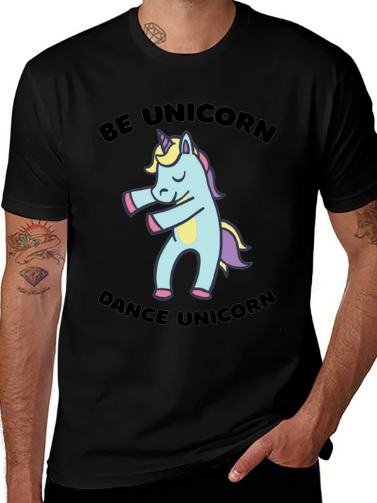 Be Unicorn Dance T-Shirt - Black Cotton Tee