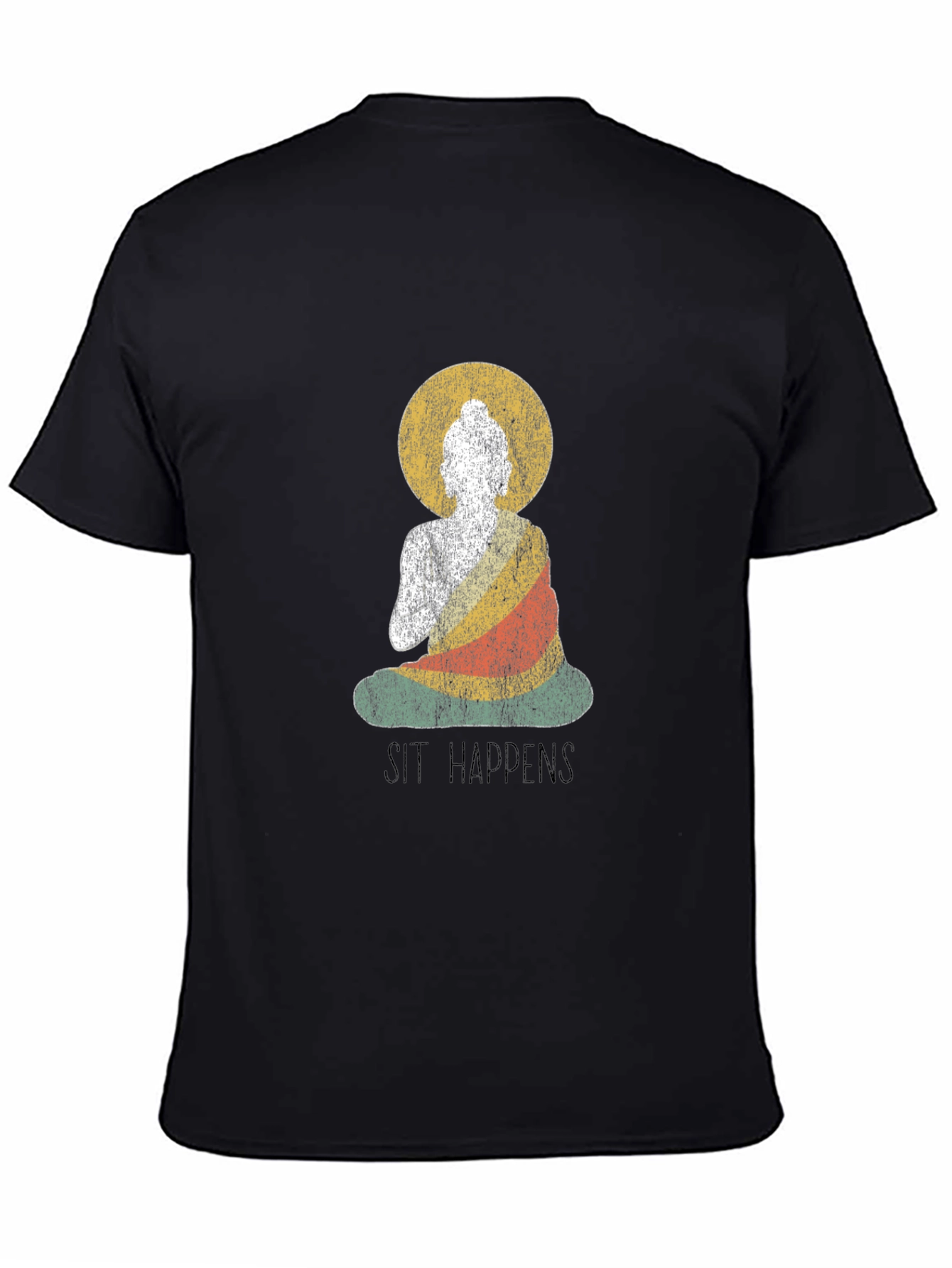 Sit Happens Buddha Graphic T-Shirt