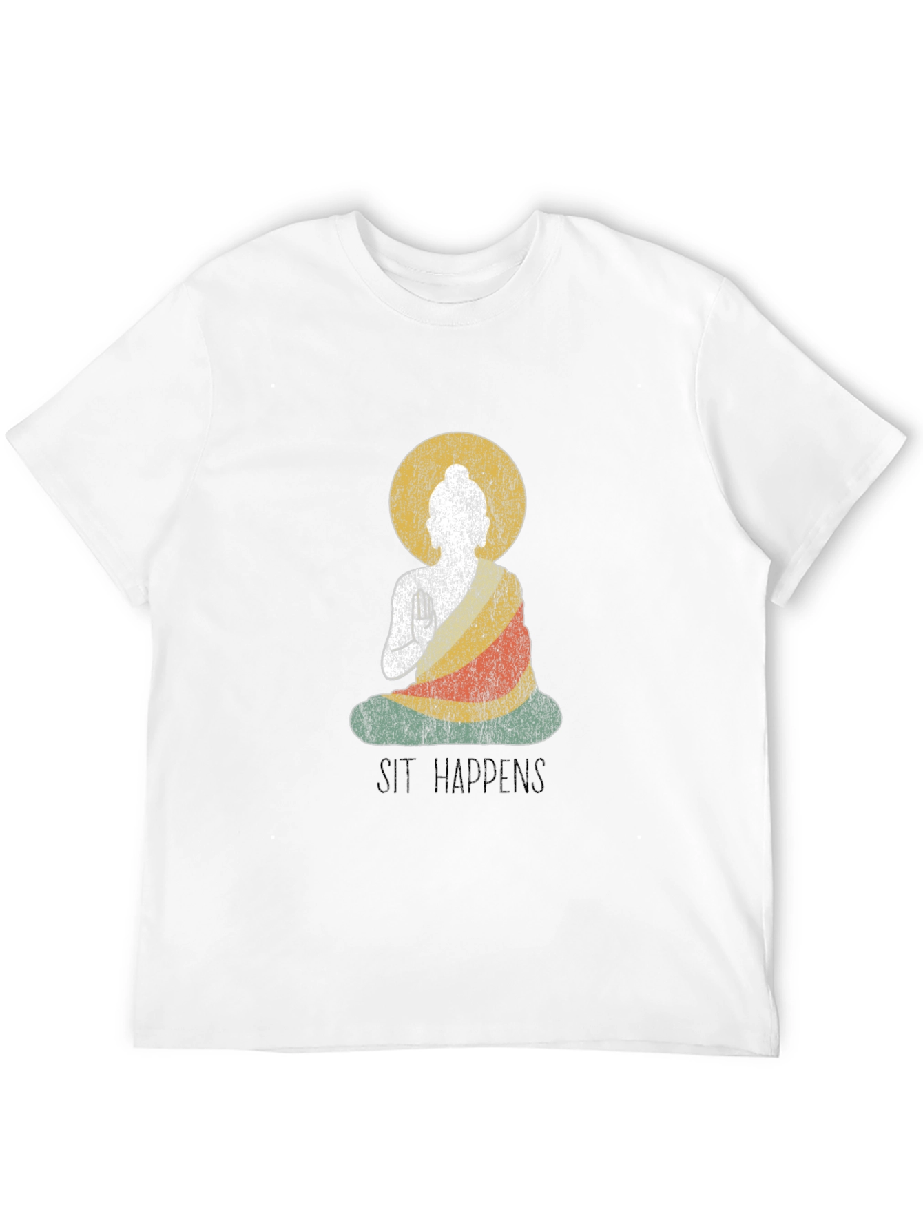 Sit Happens Buddha Graphic T-Shirt