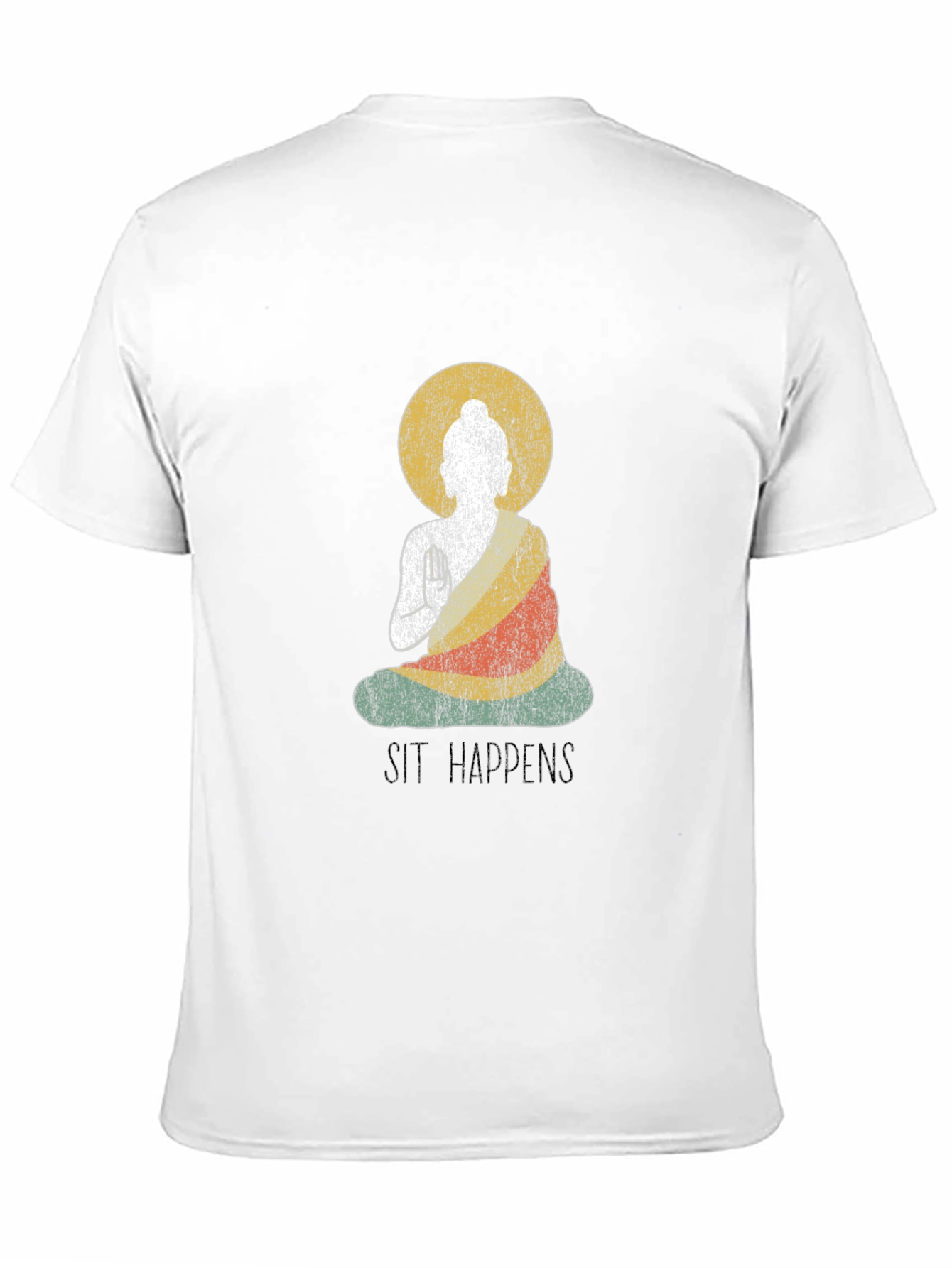 Sit Happens Buddha Graphic T-Shirt