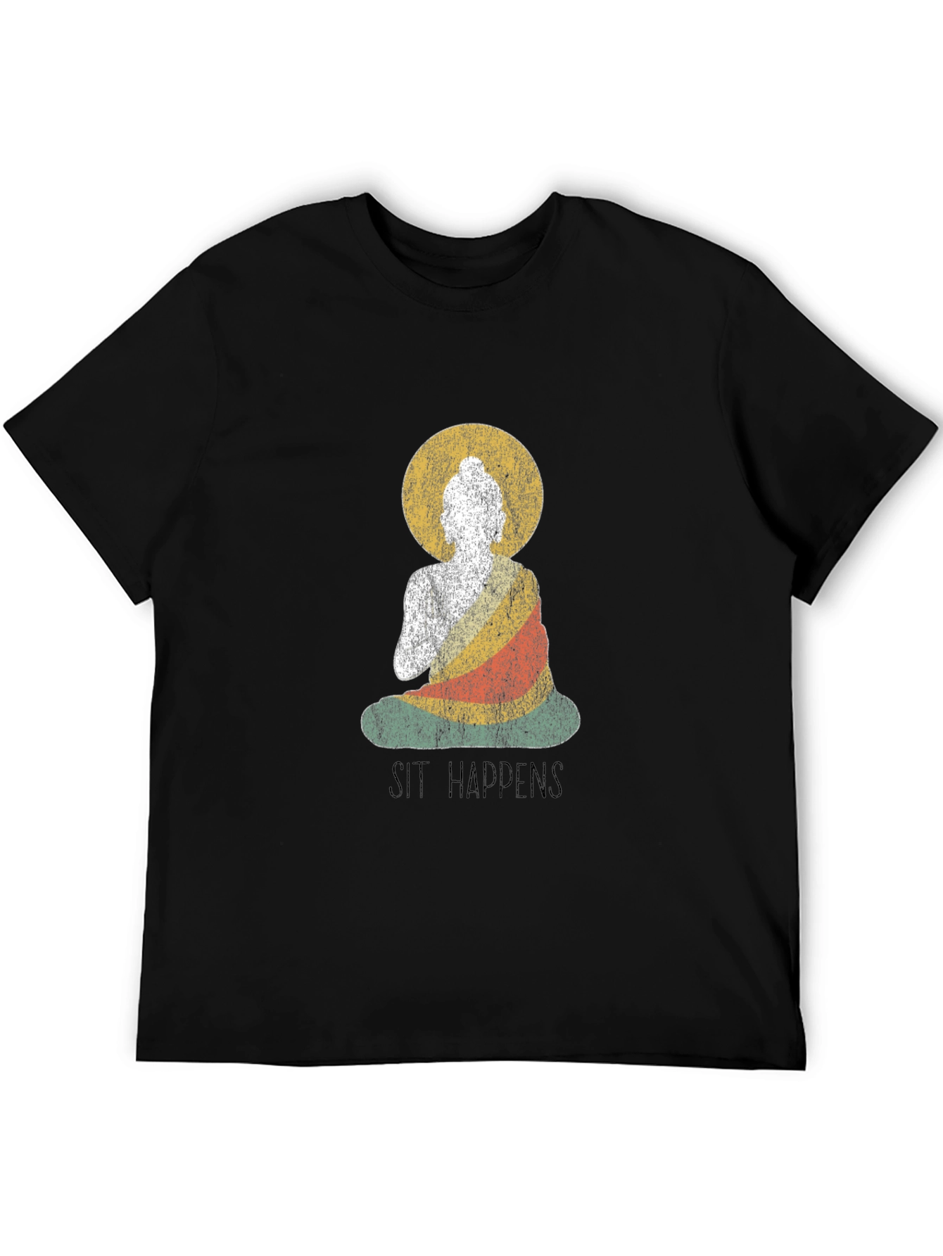 Sit Happens Buddha Graphic T-Shirt