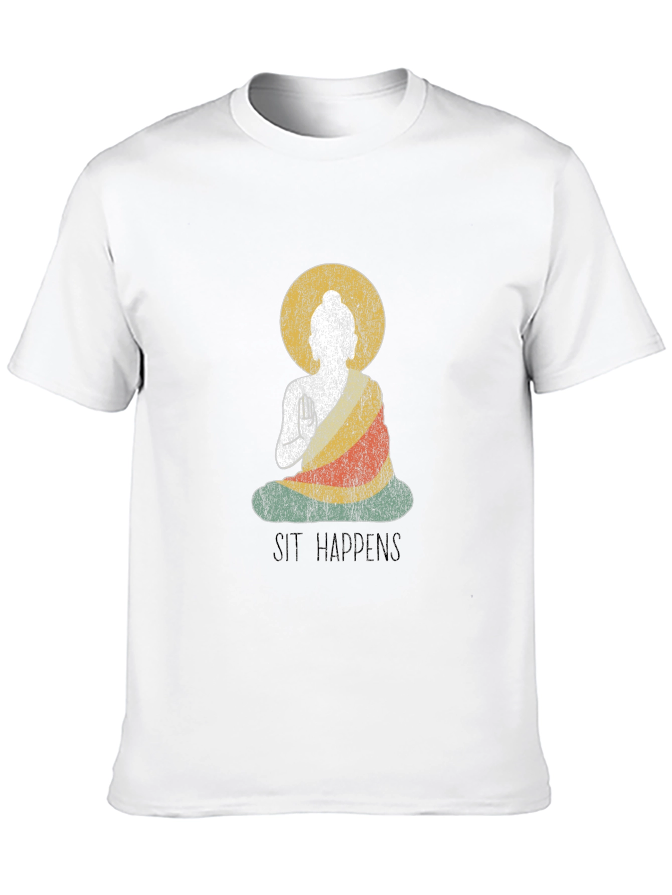 Sit Happens Buddha Graphic T-Shirt