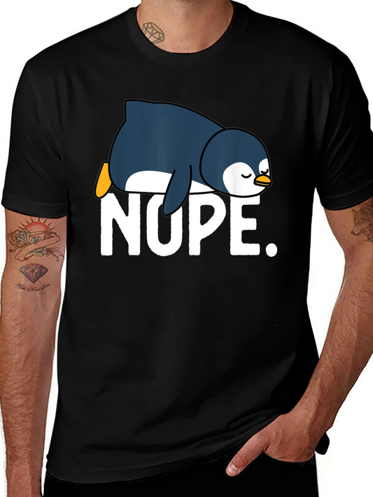 Nope Penguin Graphic Tee - Relaxed Fit