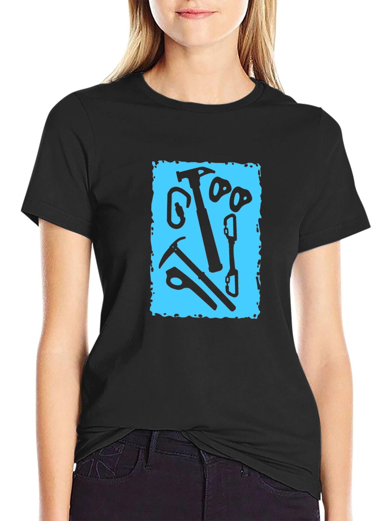 Climbing Gear Graphic Tee - Black