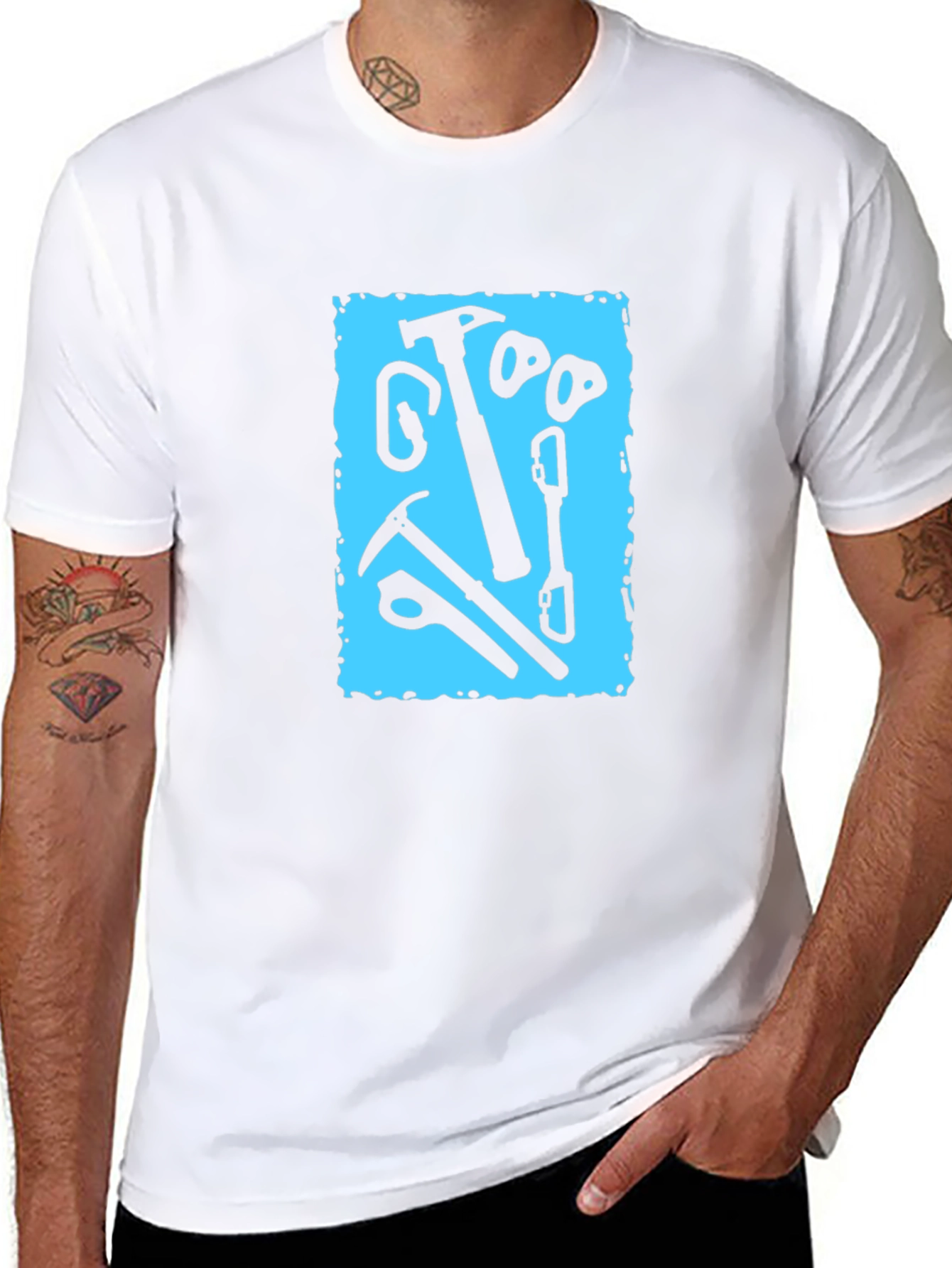 Climbing Gear Graphic Tee - Black
