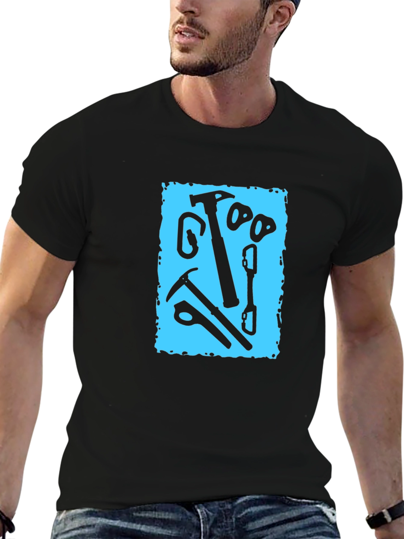 Climbing Gear Graphic Tee - Black