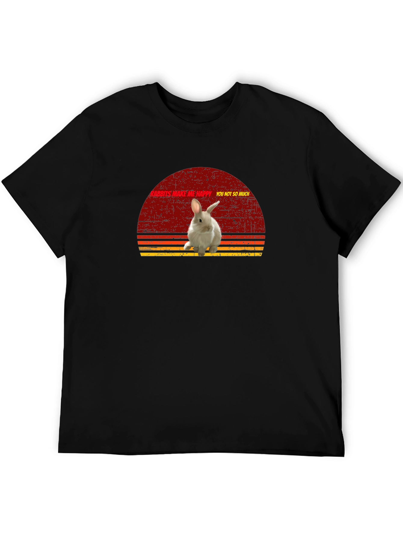 Rabbits Make Me Happy Graphic T-Shirt