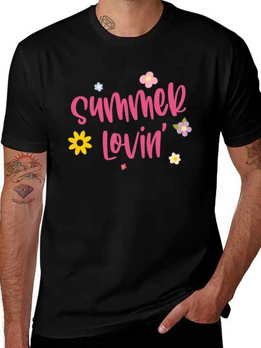Summer Lovin Graphic Print Black T-Shirt