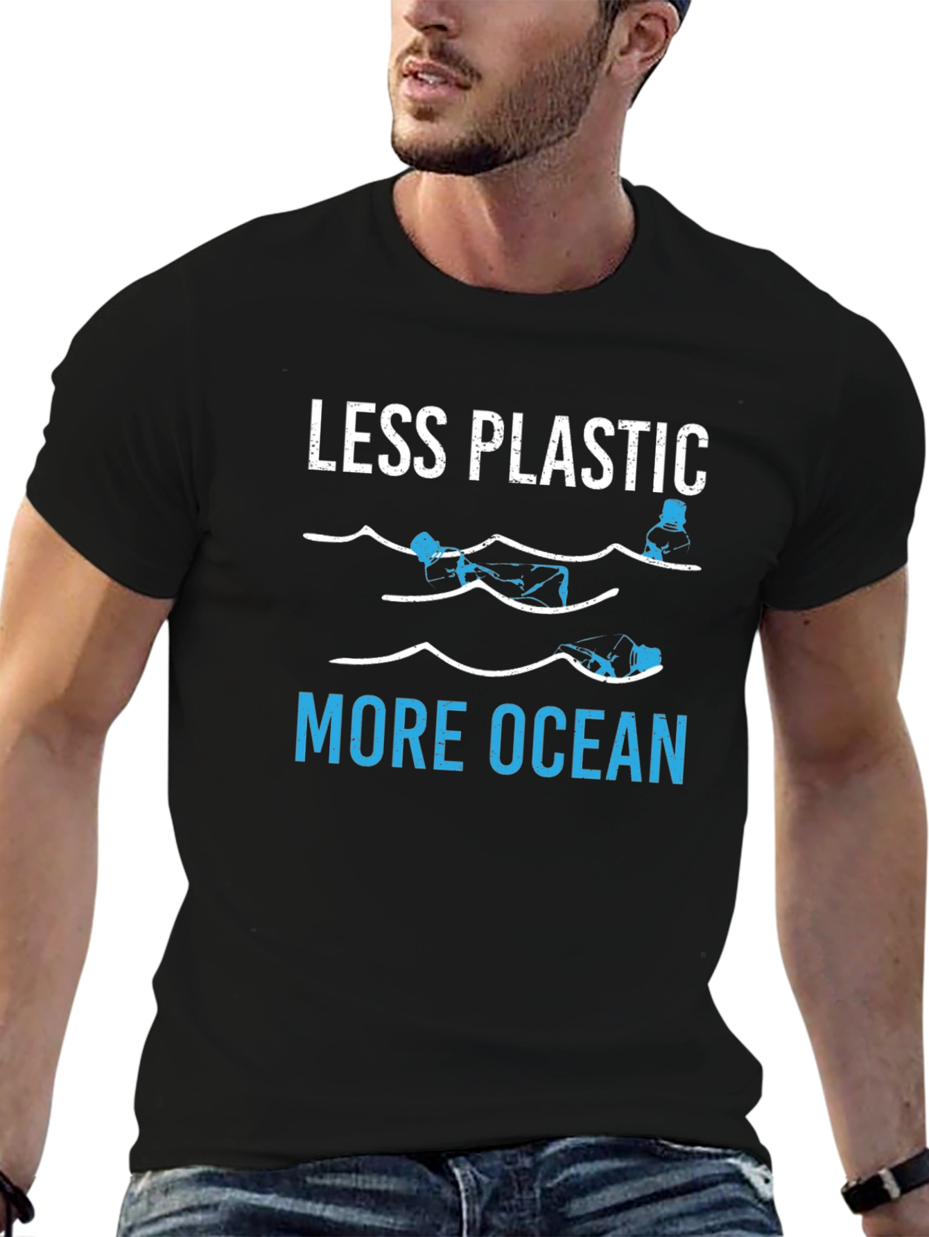 Less Plastic More Ocean Graphic Tee