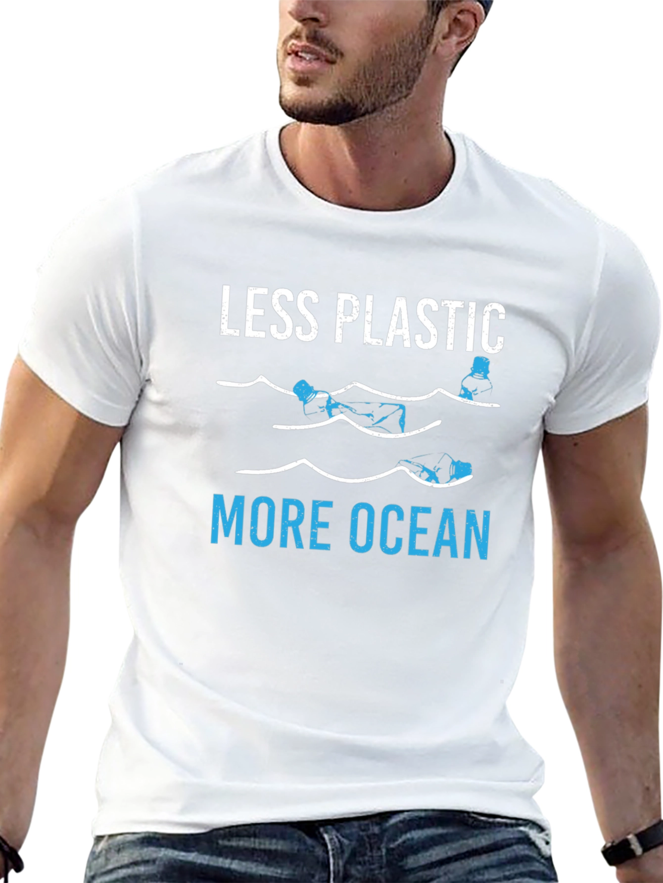 Less Plastic More Ocean Graphic Tee