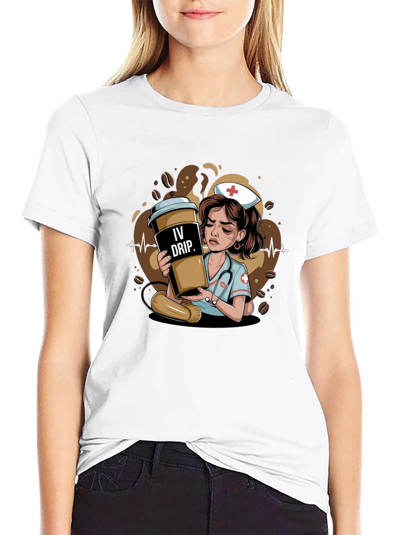 IV Drip Nurse Graphic Tee - Coffee Lover