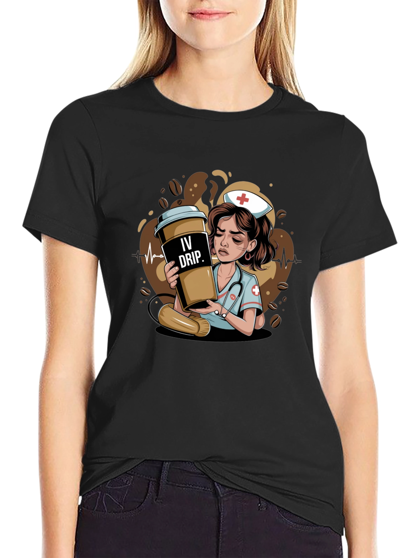 IV Drip Nurse Graphic Tee - Coffee Lover