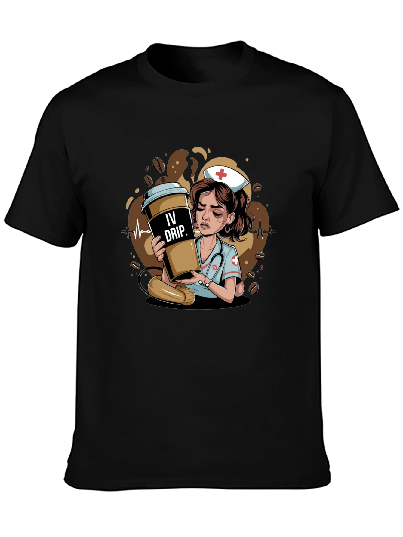 IV Drip Nurse Graphic Tee - Coffee Lover