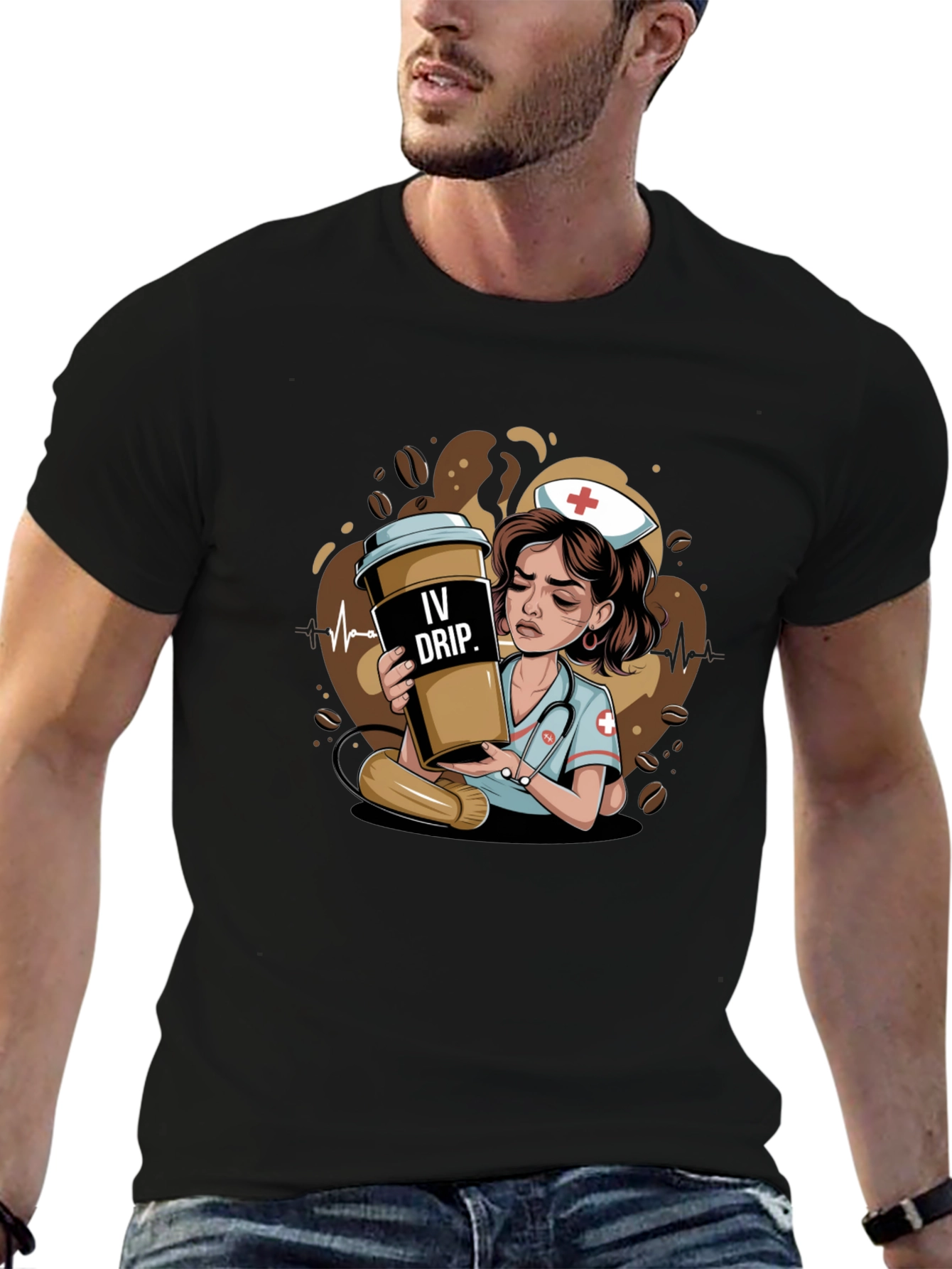 IV Drip Nurse Graphic Tee - Coffee Lover